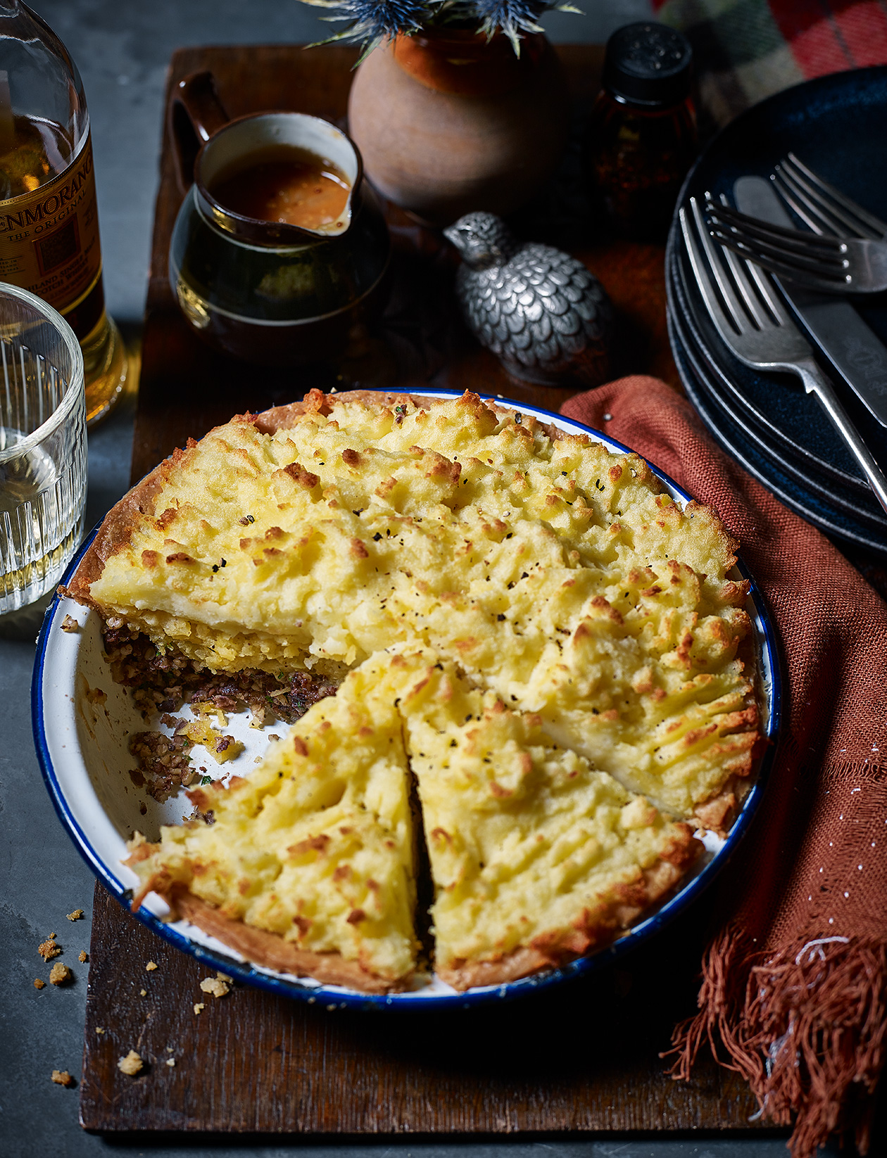 Haggis, neeps and tatties tart with whisky gravy recipe | Sainsbury`s Magazine haggis at sainsbury's