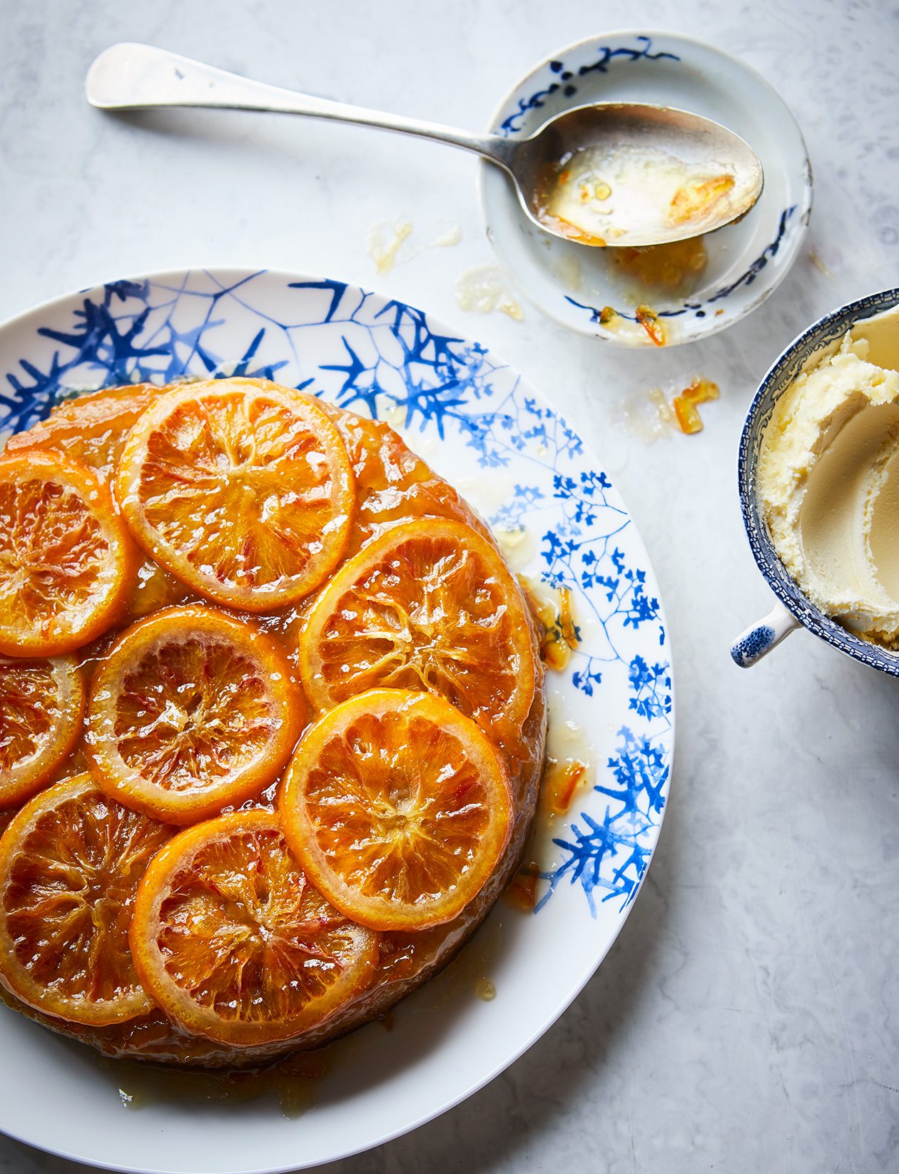 Upside-down blood orange pudding recipe | Sainsbury`s Magazine