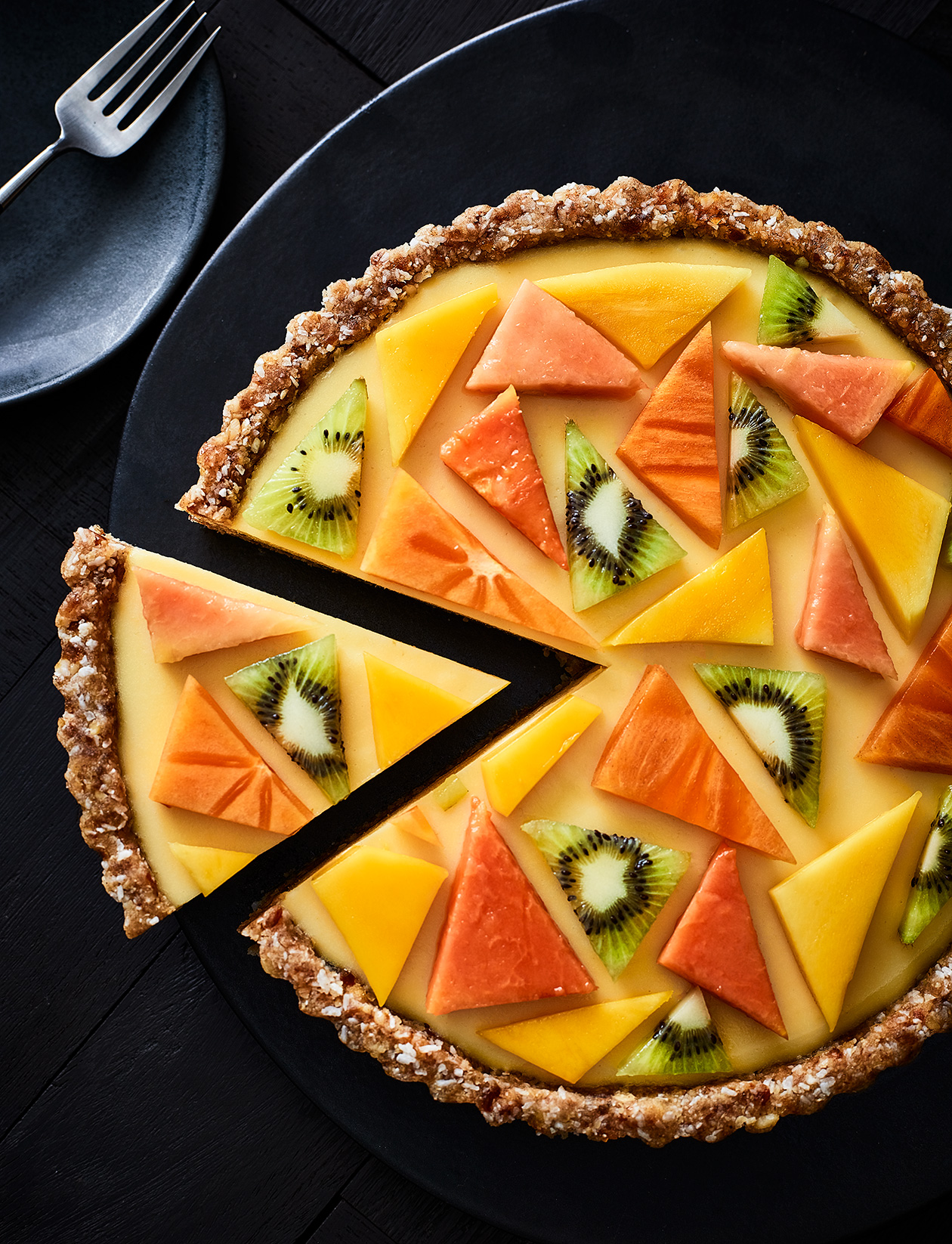 Tropical geometric tart recipe | Sainsbury`s Magazine