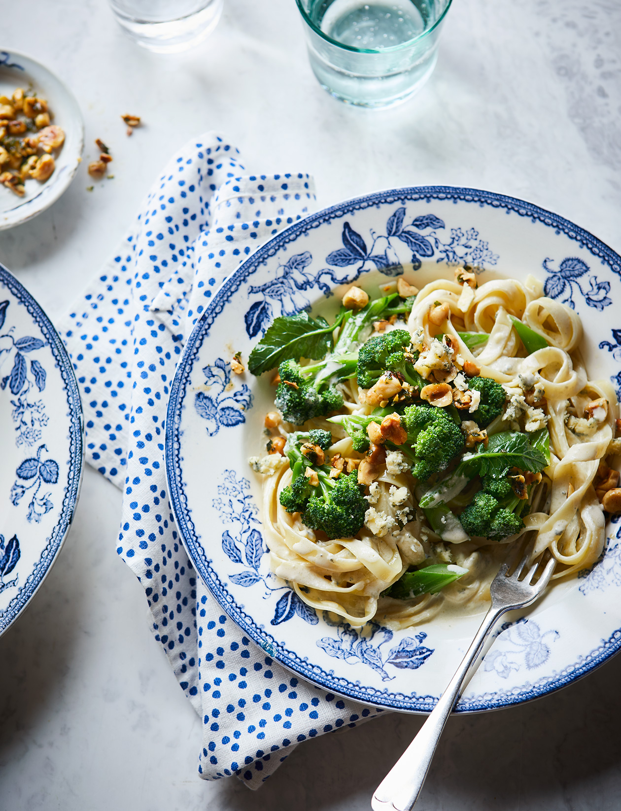 Purple sprouting broccoli tagliatelle recipe | Sainsbury`s Magazine