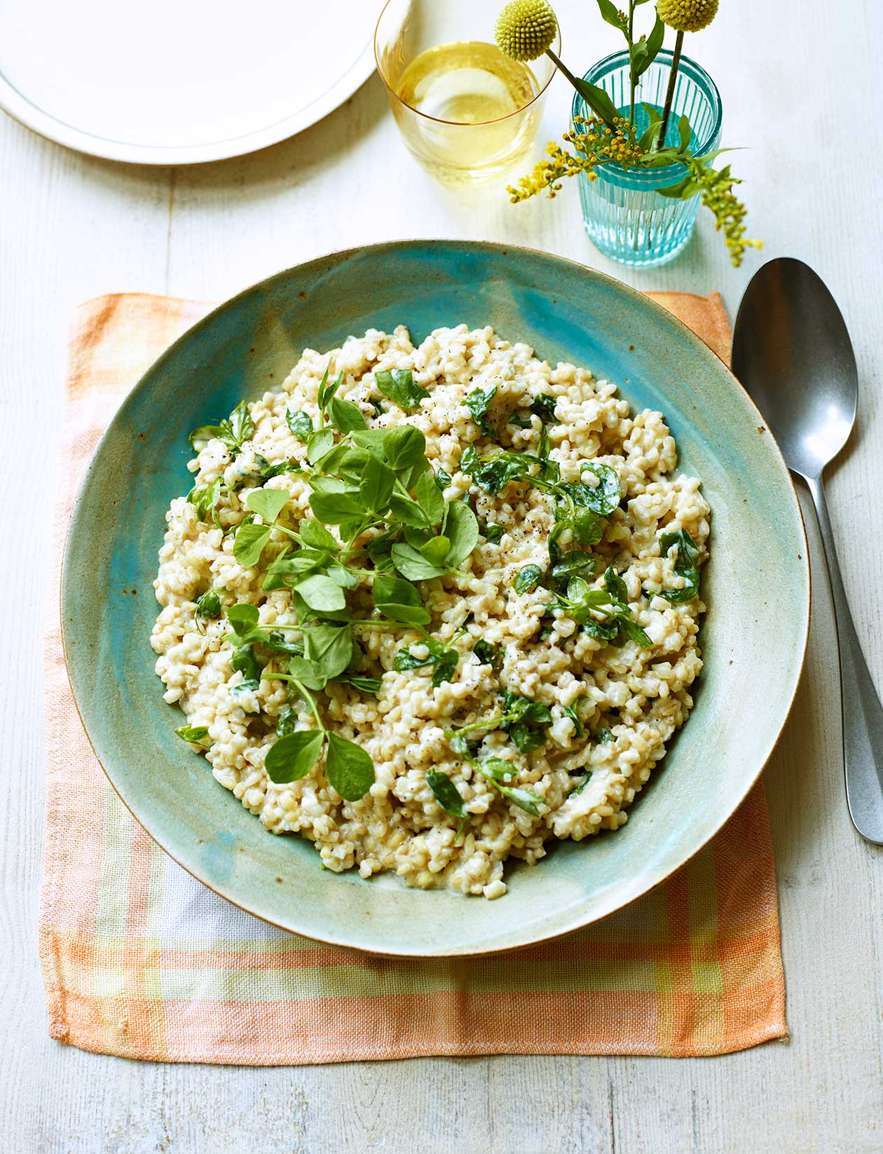 Basil pearl barley ‘risotto’ recipe | Sainsbury`s Magazine