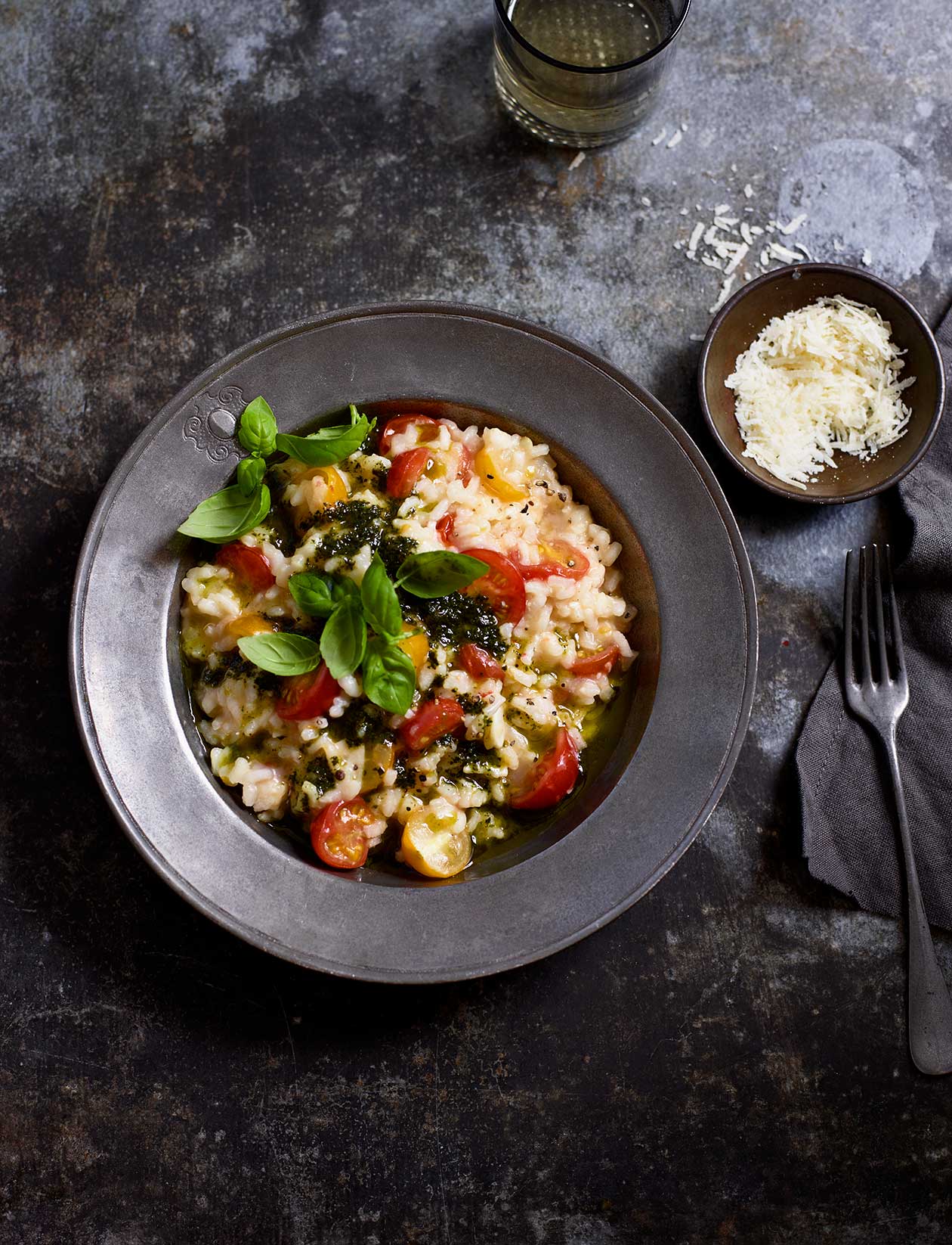 Tomato risotto with basil oil recipe Sainsbury`s Magazine