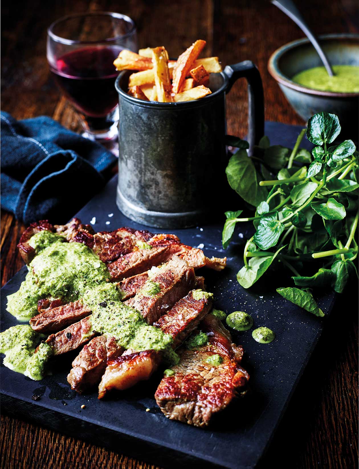 Steak with watercress sauce | Sainsbury`s Magazine