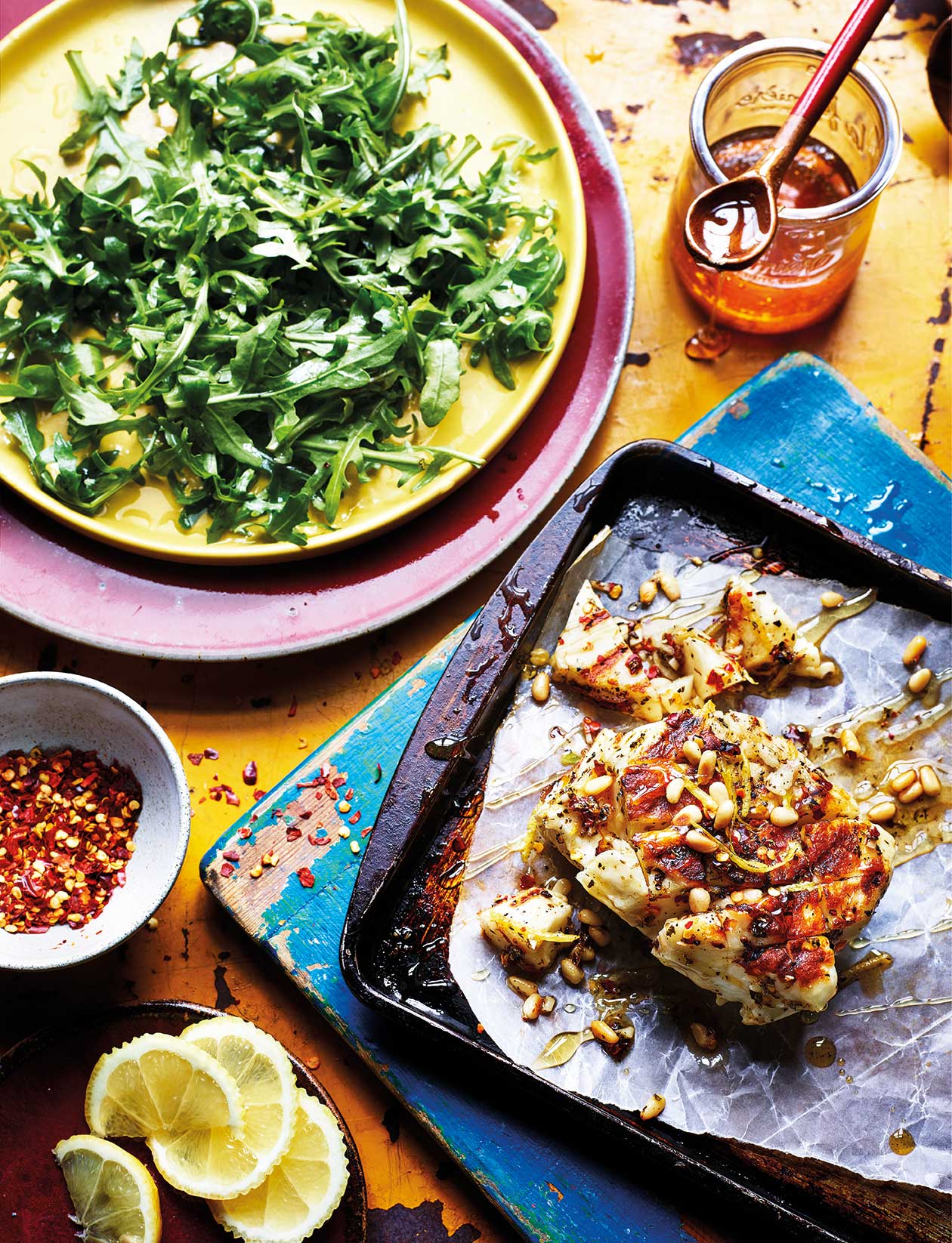 Marinated halloumi with honey and thyme recipe | Sainsbury`s Magazine