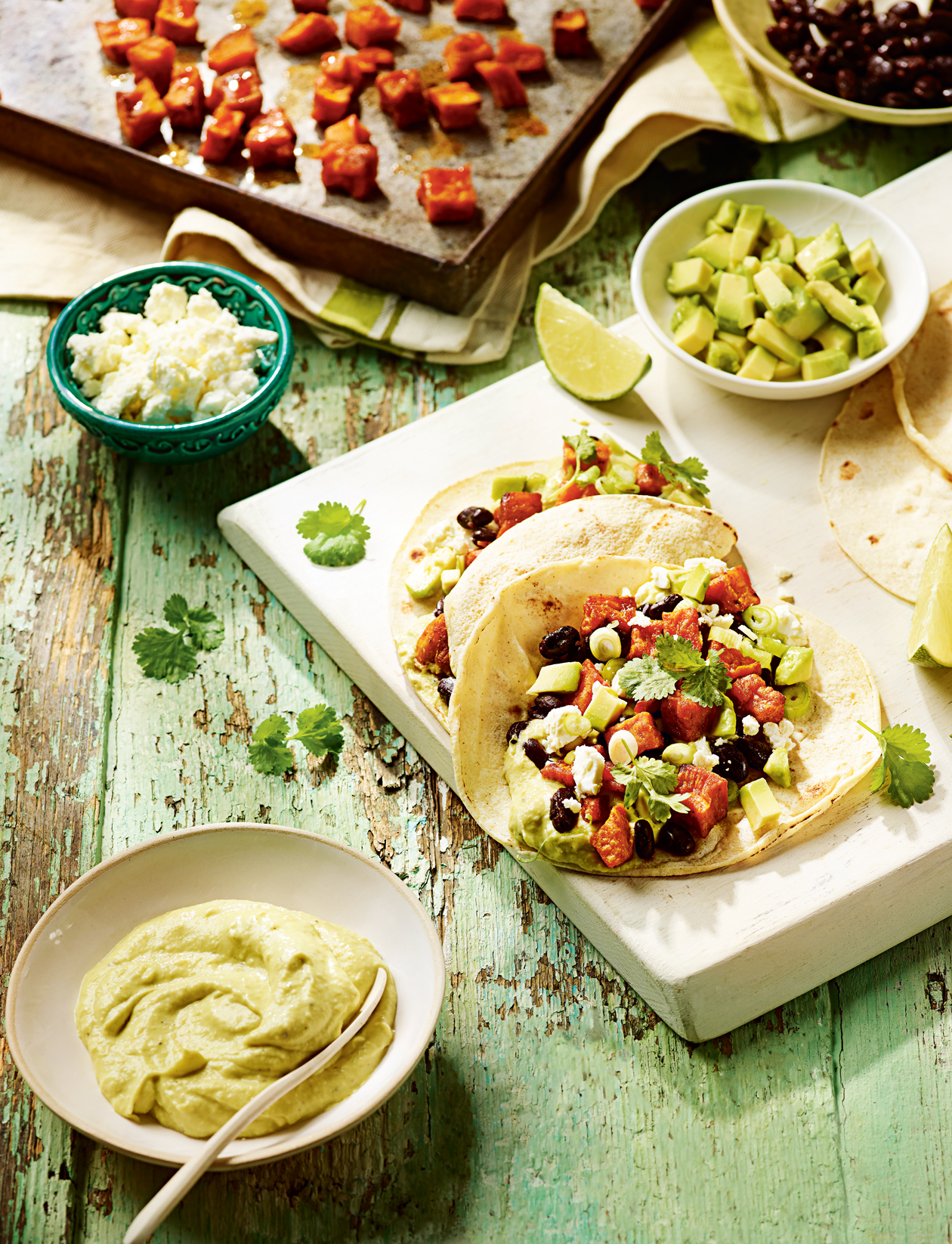 Avocado and sweet potato tacos recipe | Sainsbury`s Magazine