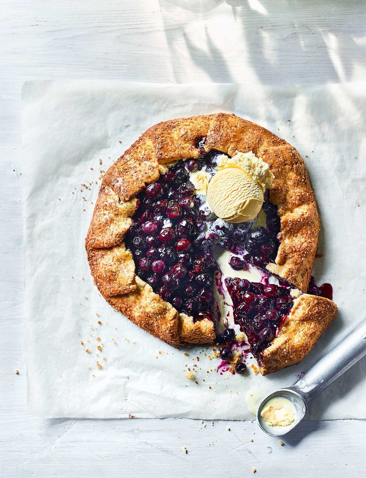 Blueberry and hazelnut galette recipe | Sainsbury`s Magazine