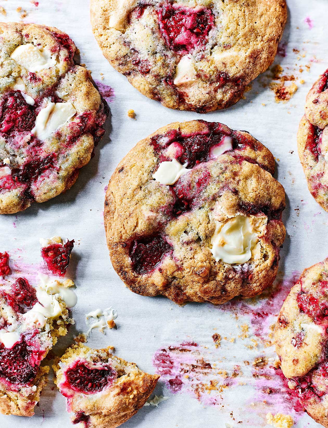 Homemade marshmallows Raspberry ripple cookies recipe | Sainsbury`s Magazine