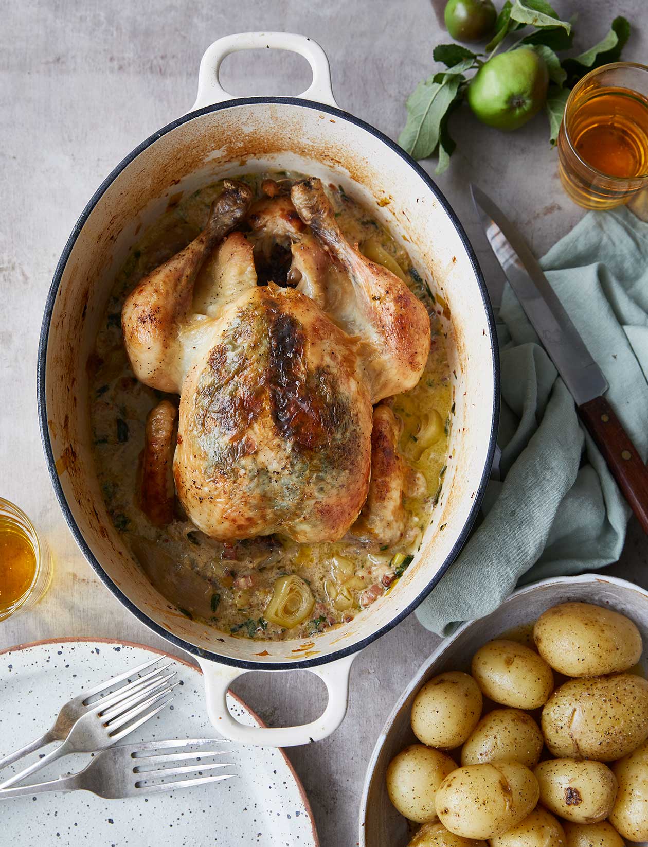 Chinese cookies easy almond recipes holiday leung chi vai rosanna getty recipe cookie Pot-roast chicken with cider and tarragon recipe | Sainsbury`s Magazine