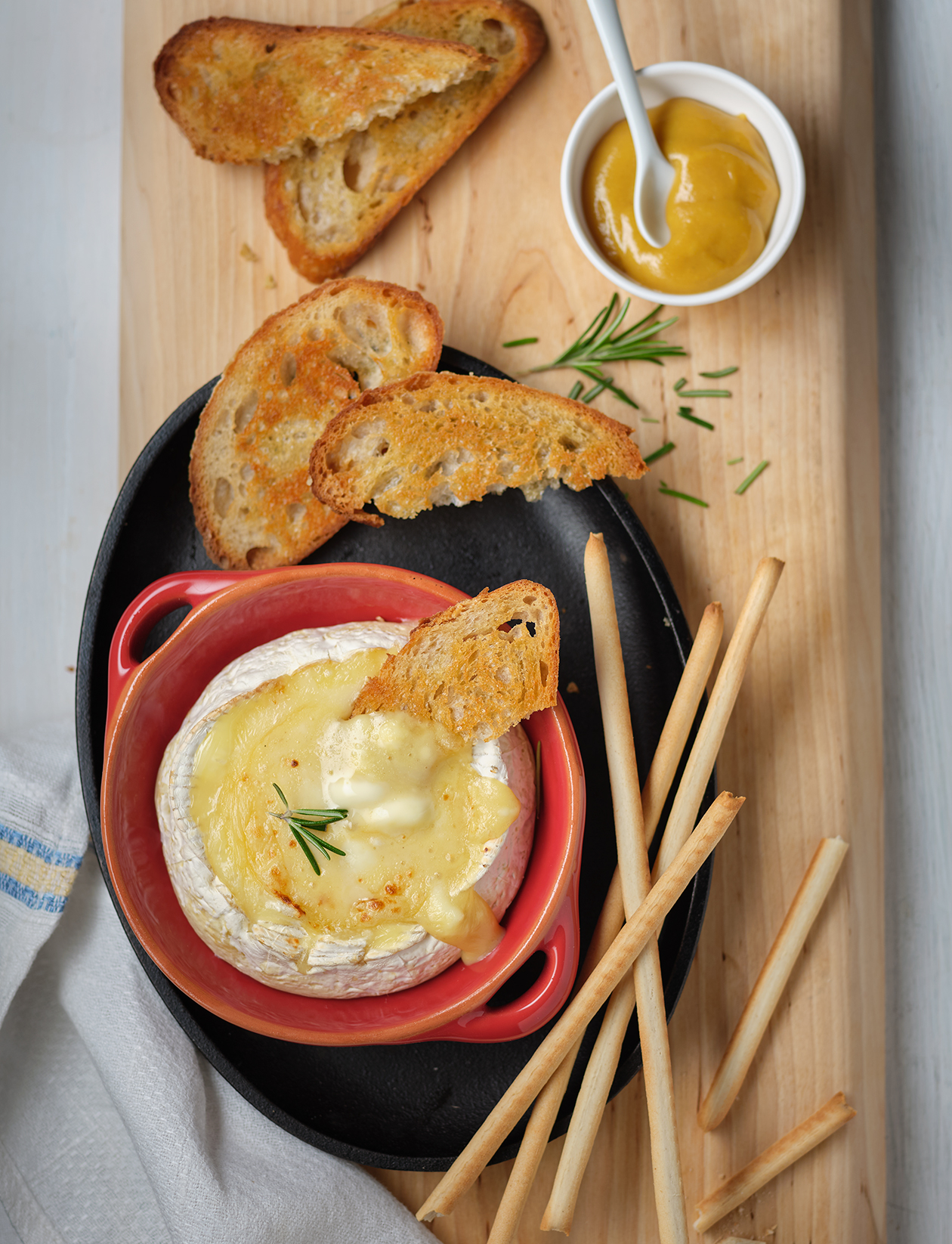 Baked camembert with Maille mustard recipe | Sainsbury`s Magazine