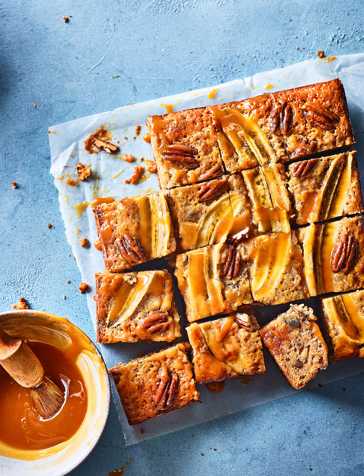 Butterscotch banana bread blondies recipe | Sainsbury`s Magazine
