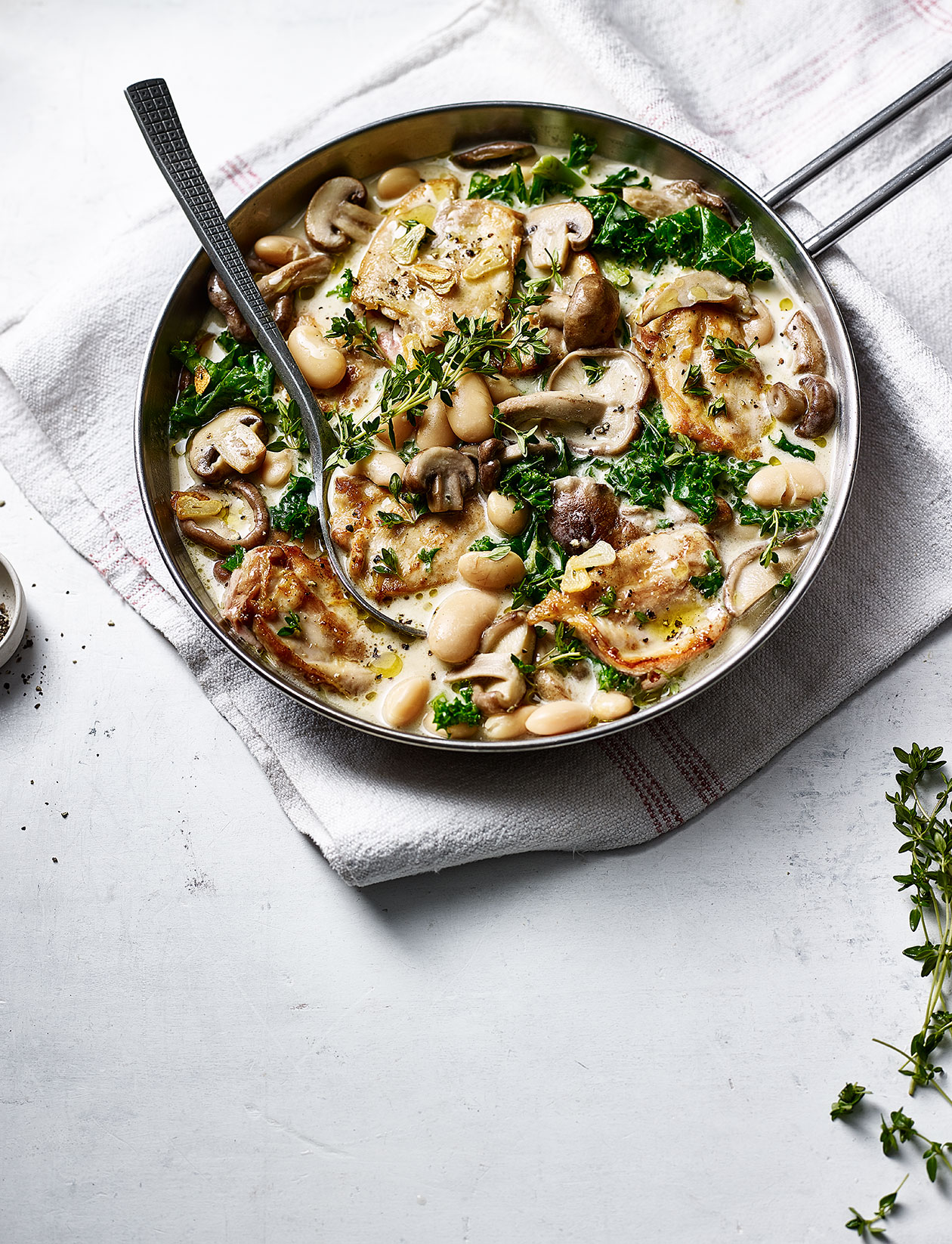 Creamy chicken and mushroom onepot recipe Sainsbury`s Magazine