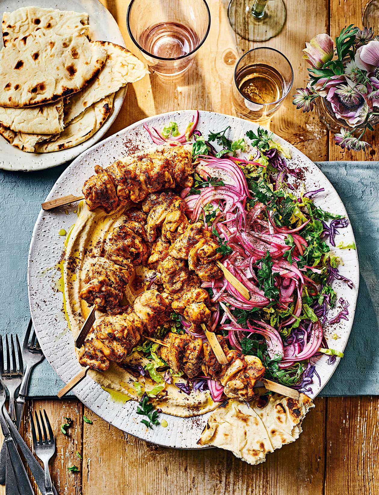 Chicken kebab platter recipe | Sainsbury`s Magazine