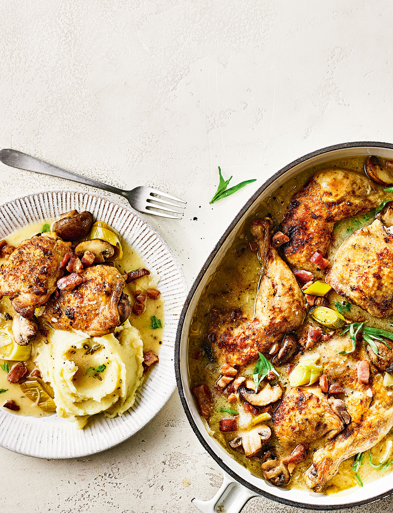 White wine coq au vin recipe | Sainsbury`s Magazine