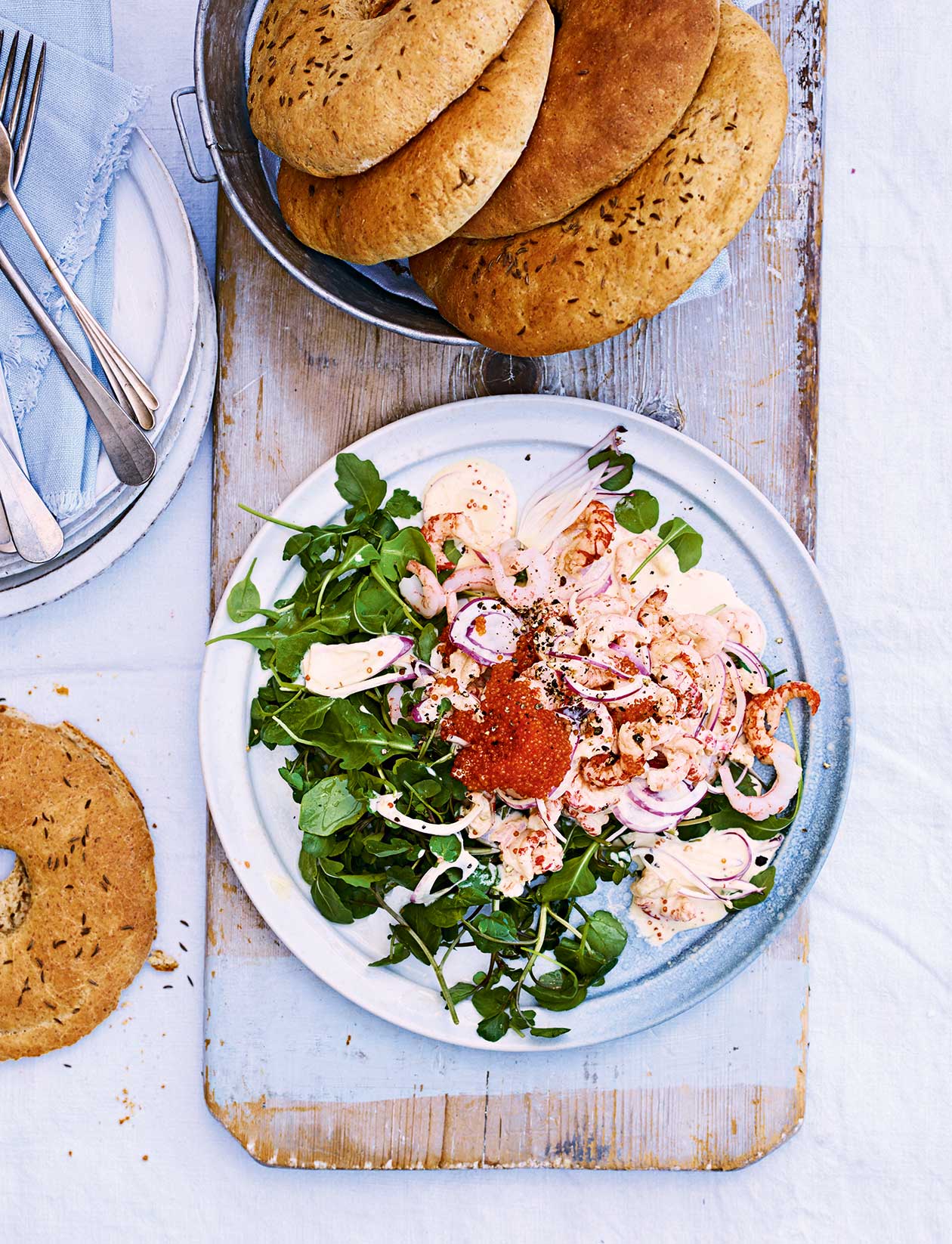 Skagenröra Norwegian prawn and crayfish salad recipe | Sainsbury`s Magazine