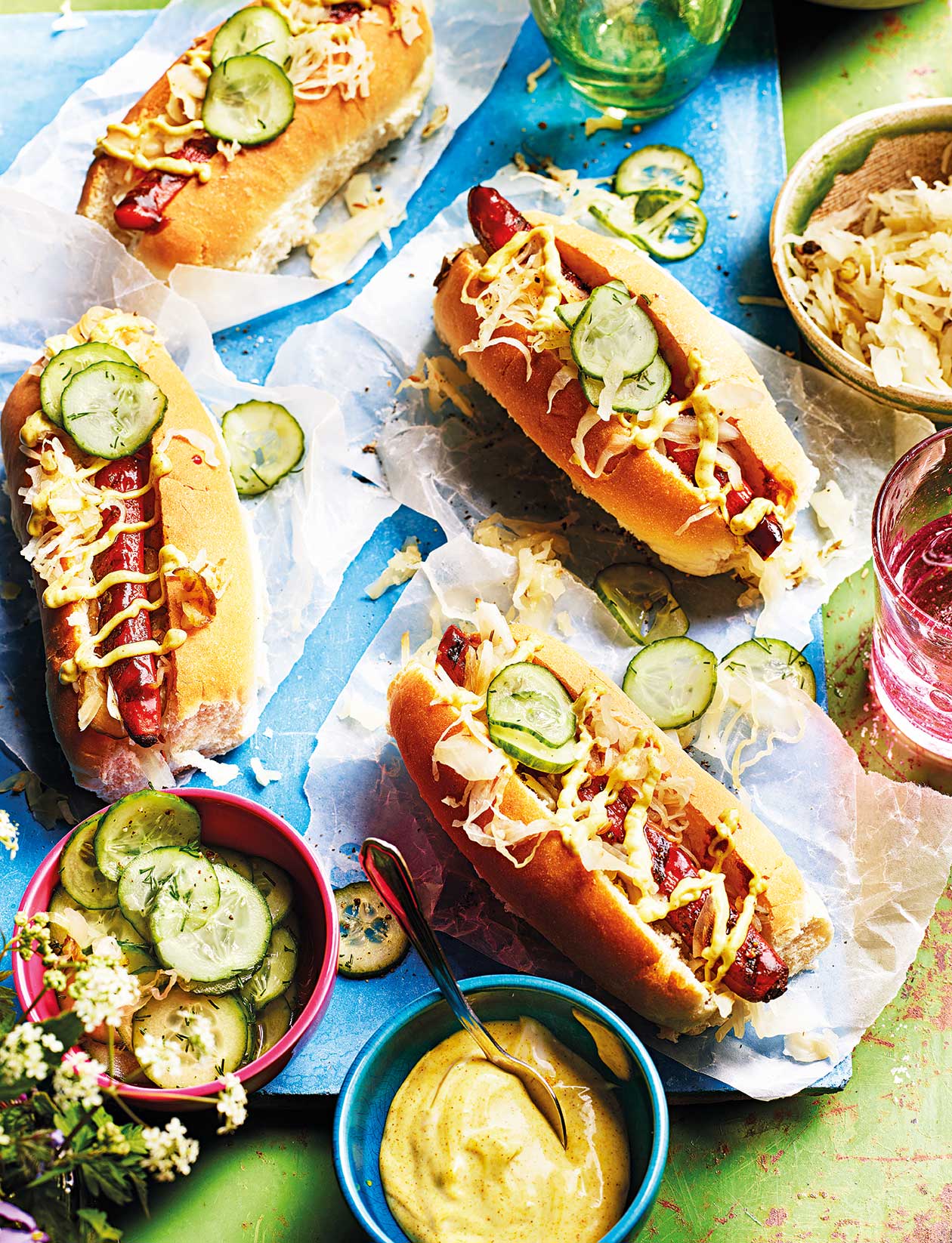Carrot hot dogs with dill pickles and remoulade recipe Sainsbury`s