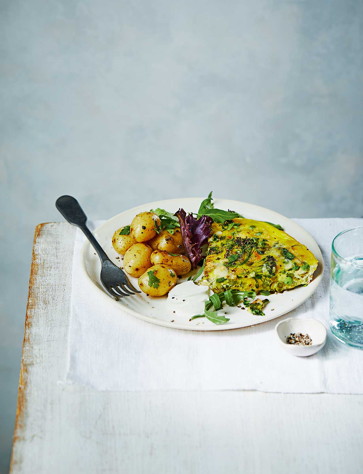 Minted pea frittata recipe Sainsbury`s Magazine