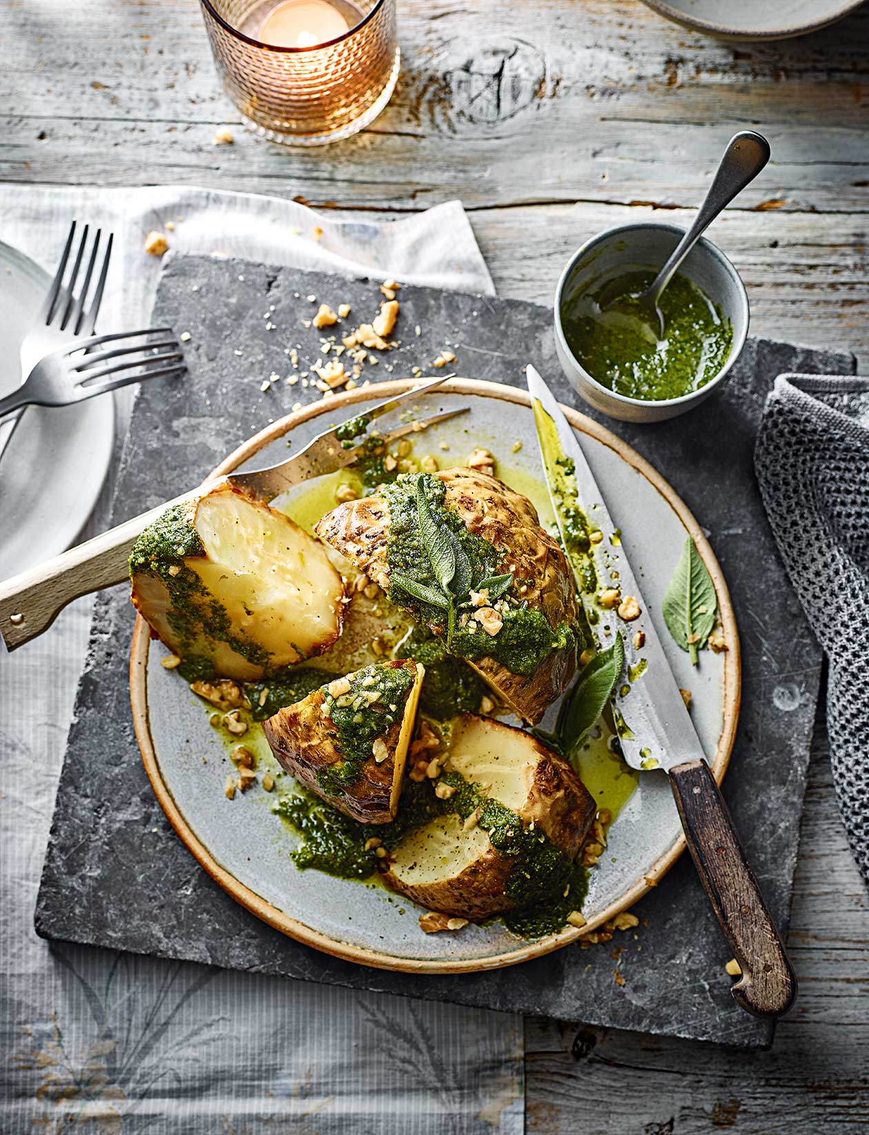 Stuffed Whole Roasted Celeriac  