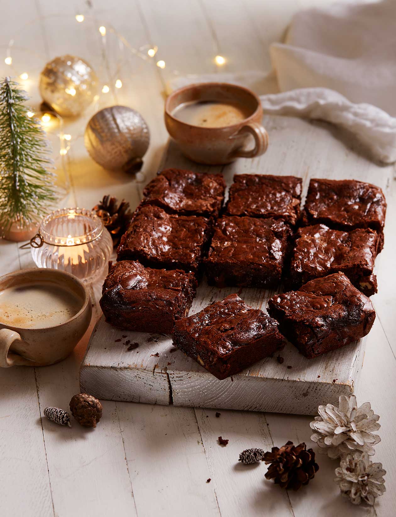Rosemary, pecan & espresso brownie recipe | Sainsbury`s Magazine