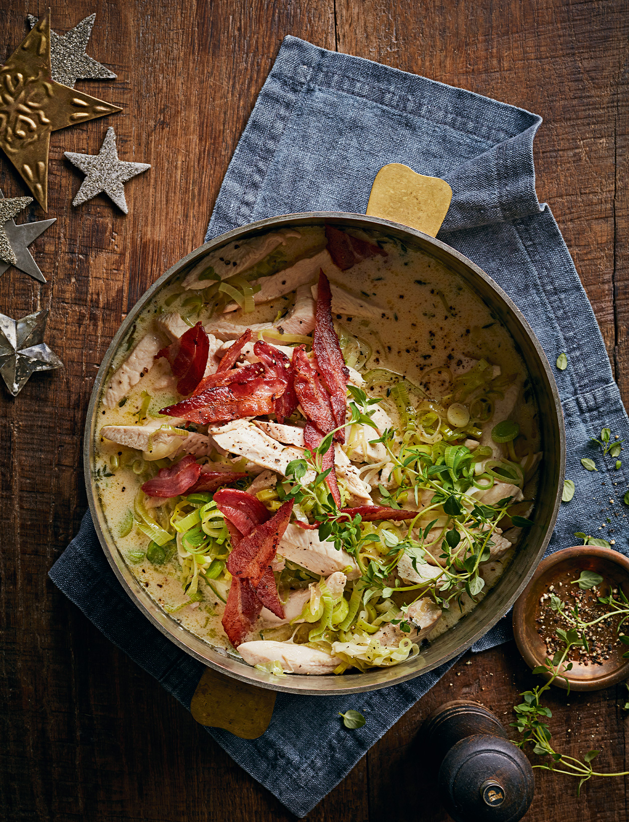 Creamy mustard chicken and leeks recipe Sainsbury`s Magazine