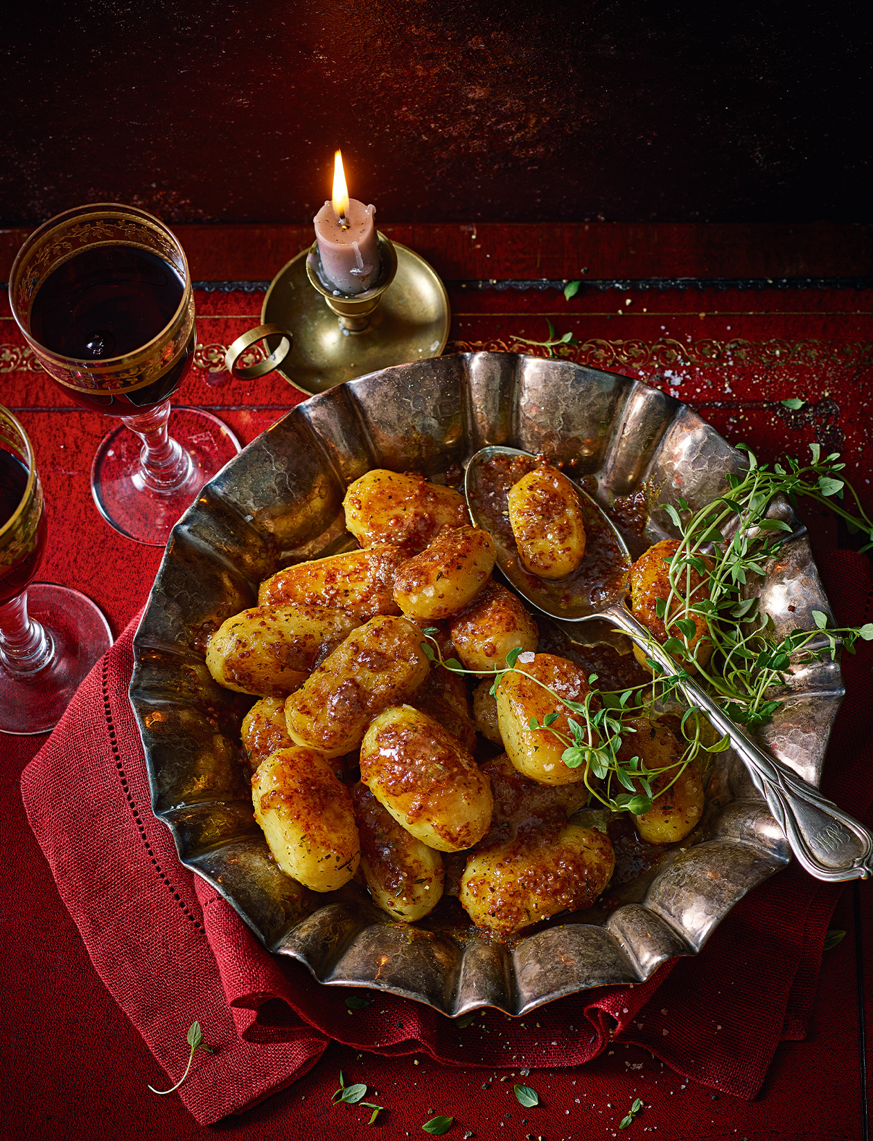 Honey-mustard fondant potatoes recipe | Sainsbury`s Magazine