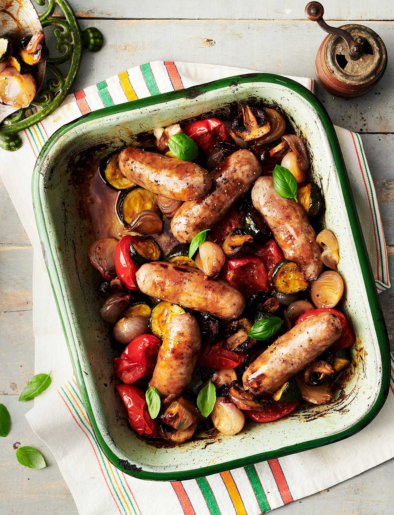 Sausage tray roast with balsamic glaze from Taste the Difference