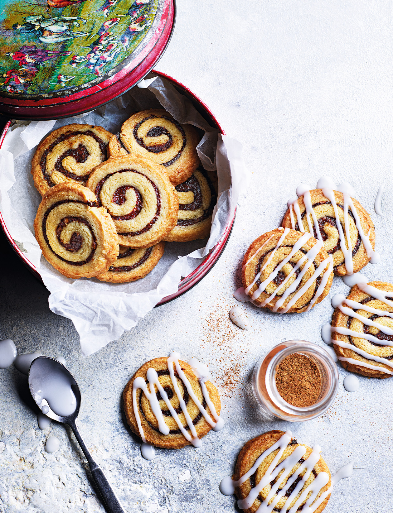 Christmas cinnamon swirls recipe Sainsbury`s Magazine