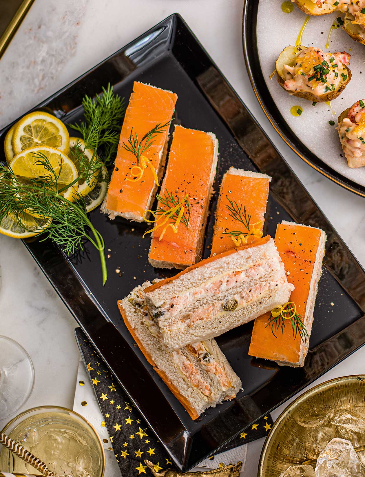 Smoked salmon finger sandwiches recipe | Sainsbury`s Magazine