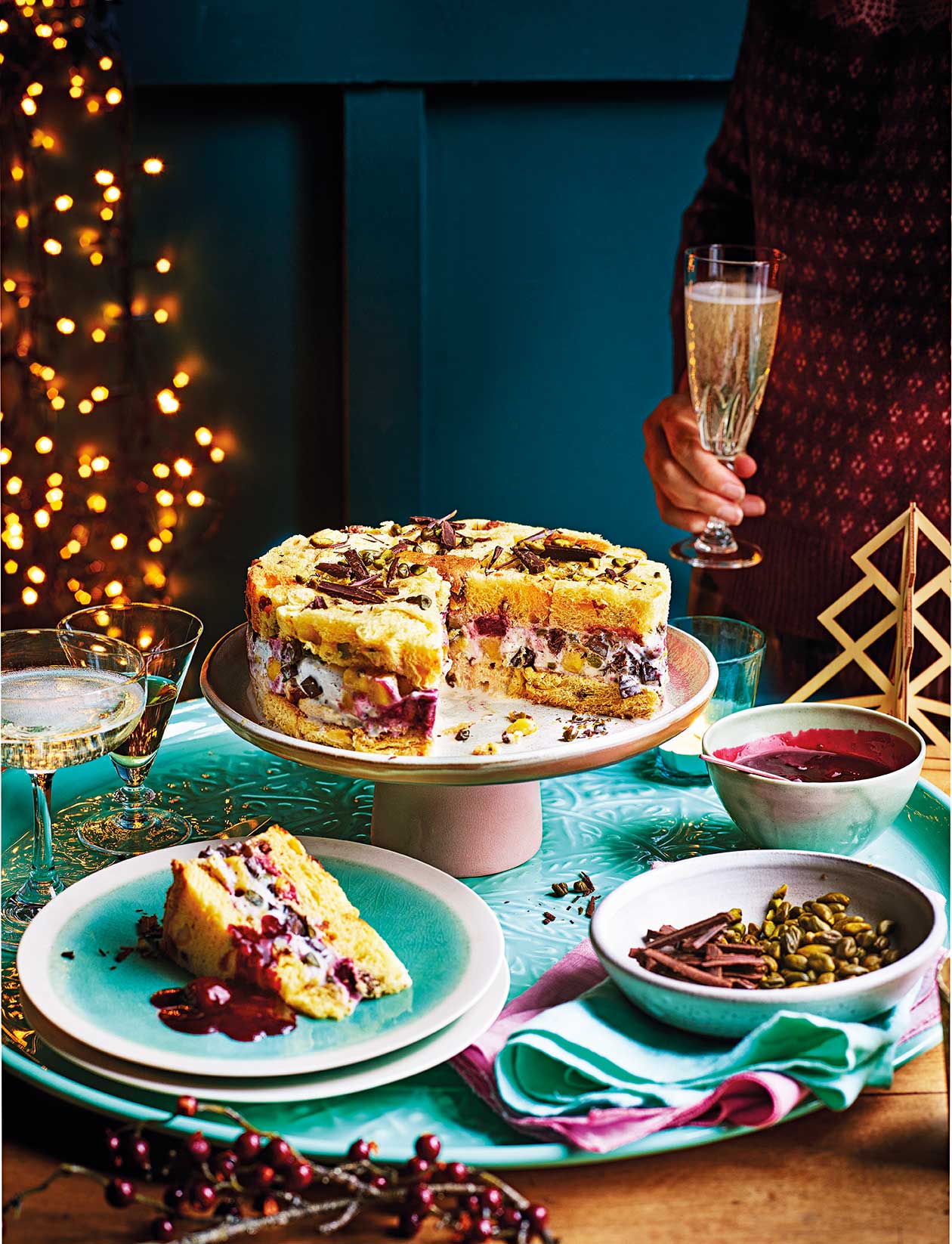 Quick fruit and nut ice cream cake recipe | Sainsbury`s Magazine