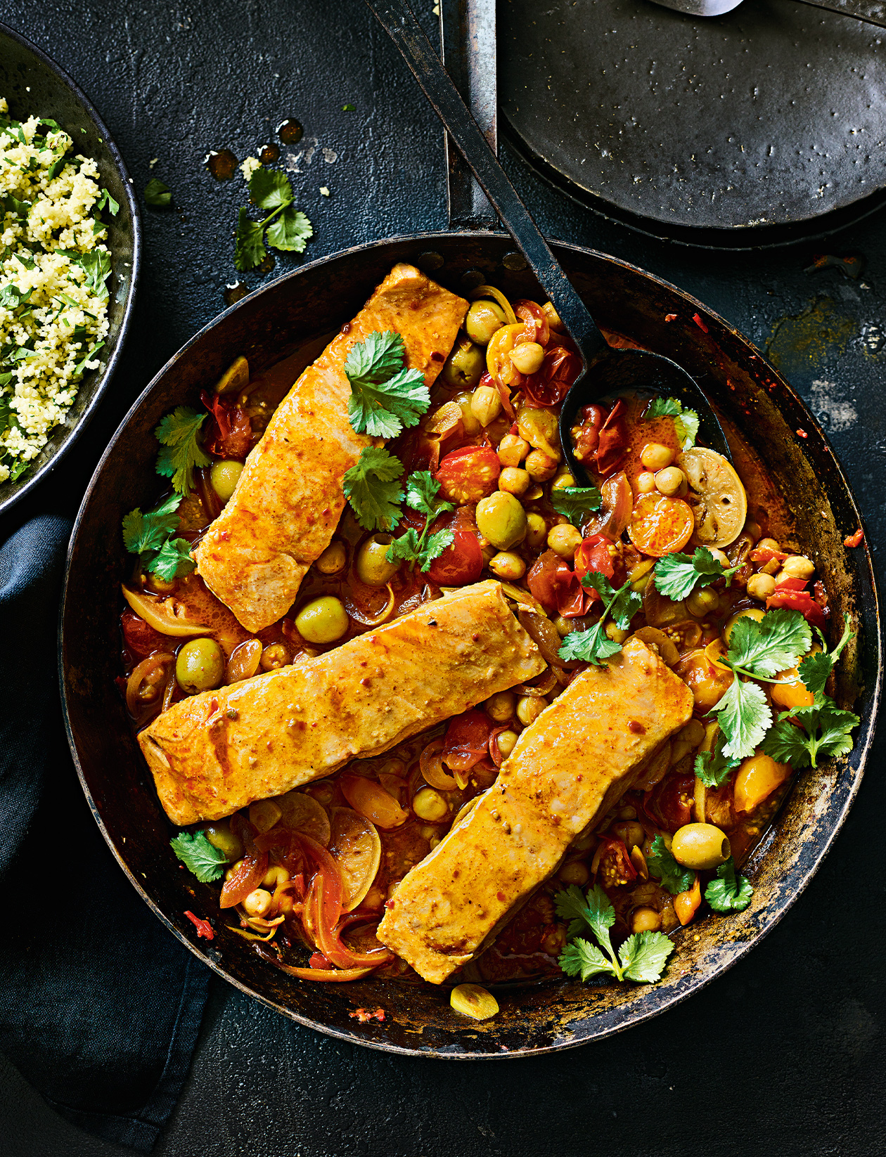 Saffron salmon tagine recipe | Sainsbury`s Magazine