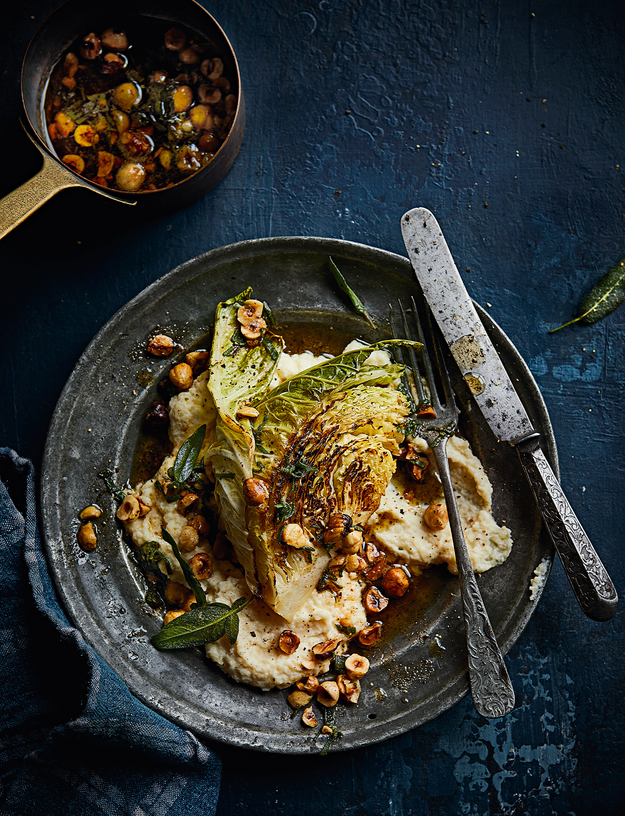 Savoy cabbage with celeriac purée and brown butter hazelnuts recipe ...