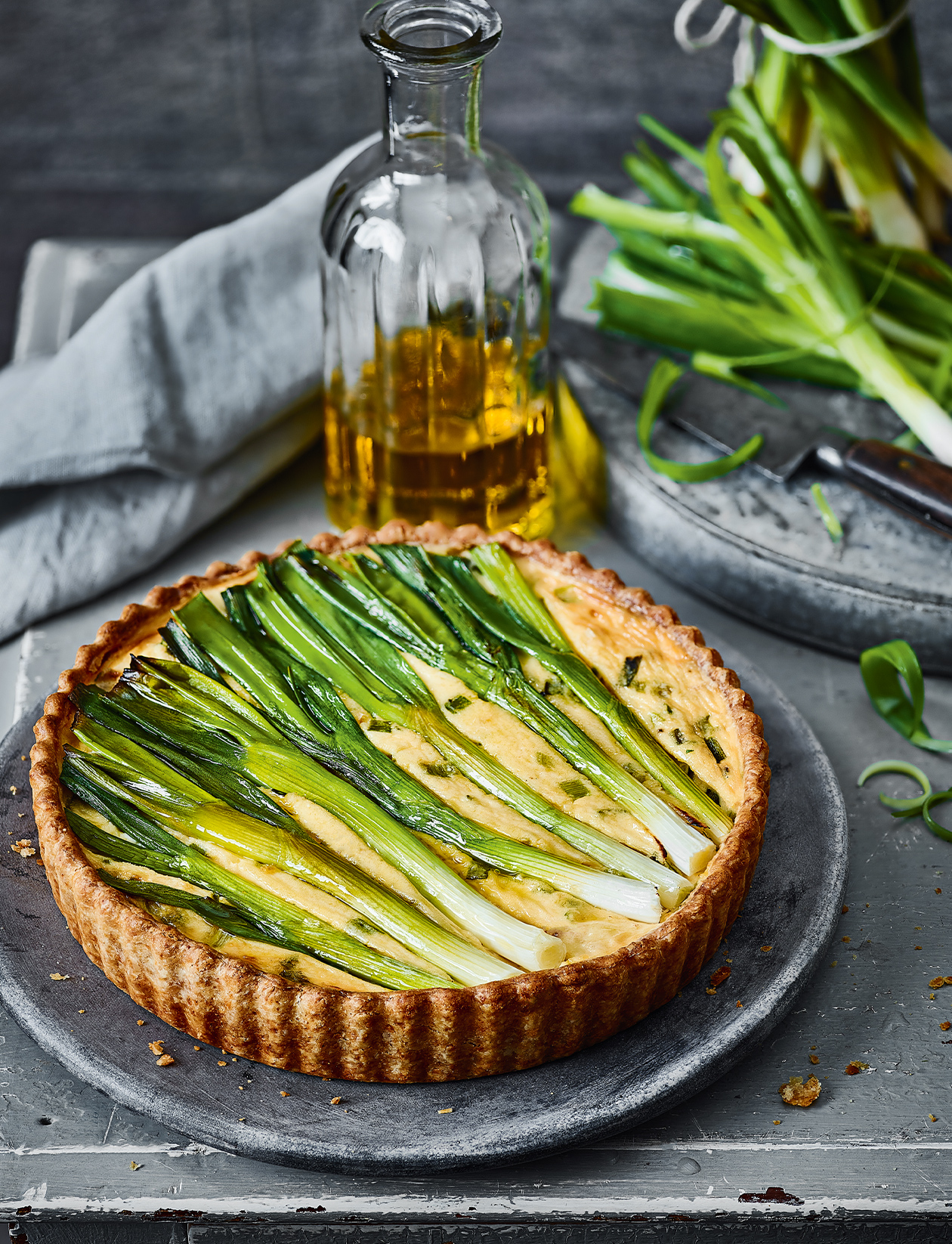 Crab and spring onion tart recipe Sainsbury`s Magazine