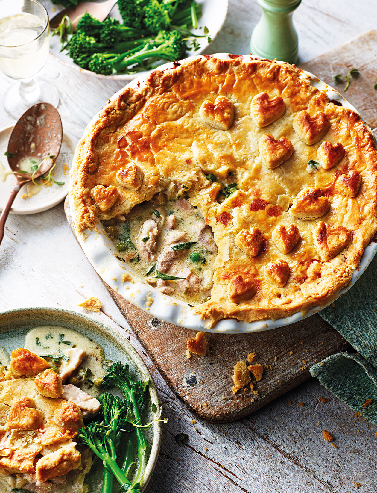 Herby spring chicken pie recipe | Sainsbury`s Magazine