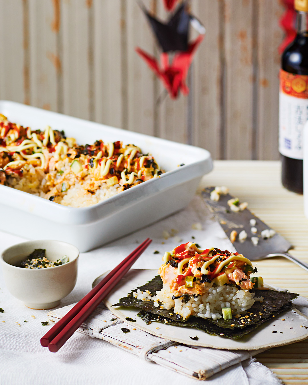 Sushi bake recipe Sainsbury`s Magazine