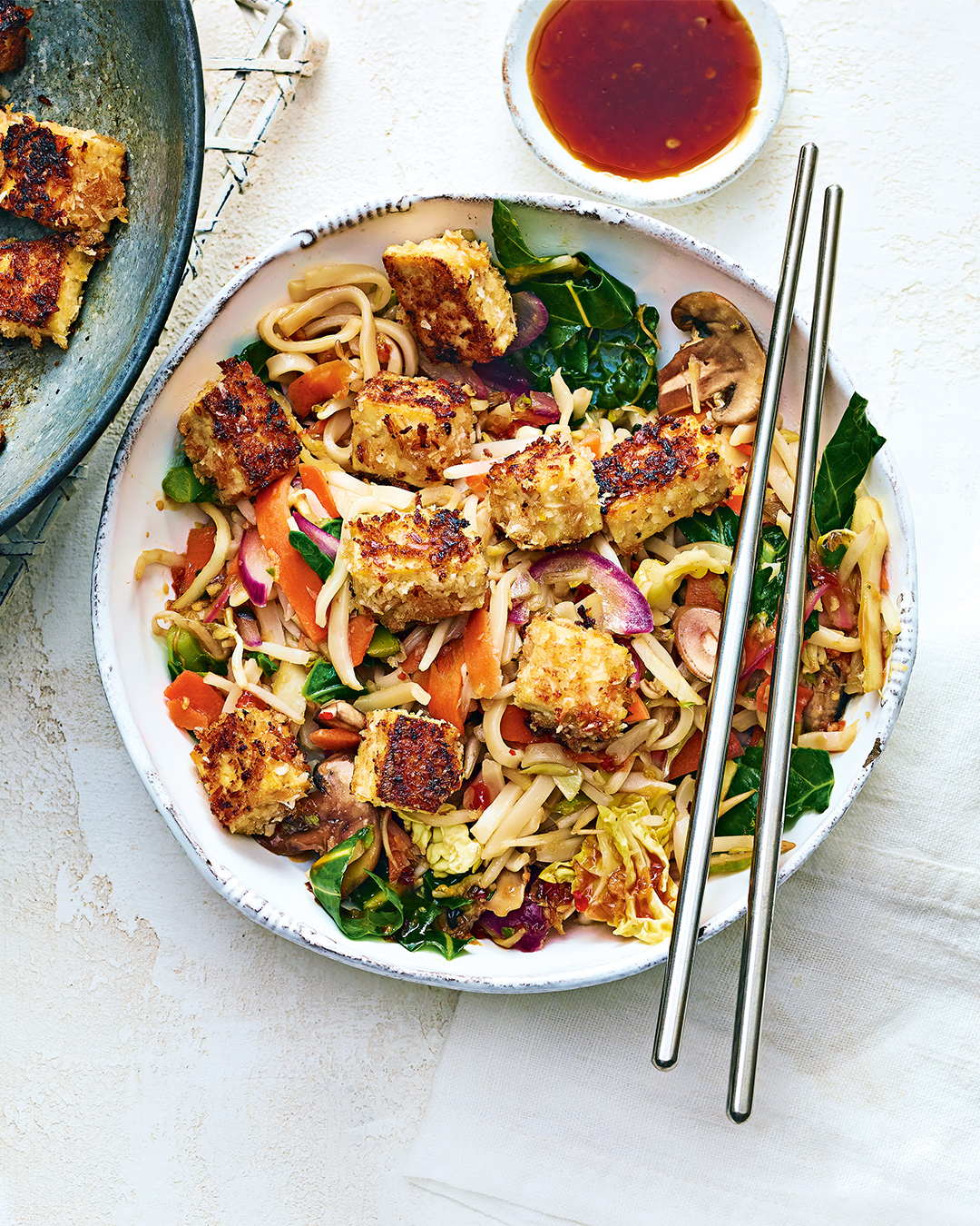 Coconut tofu stirfry and noodles recipe Sainsbury`s Magazine