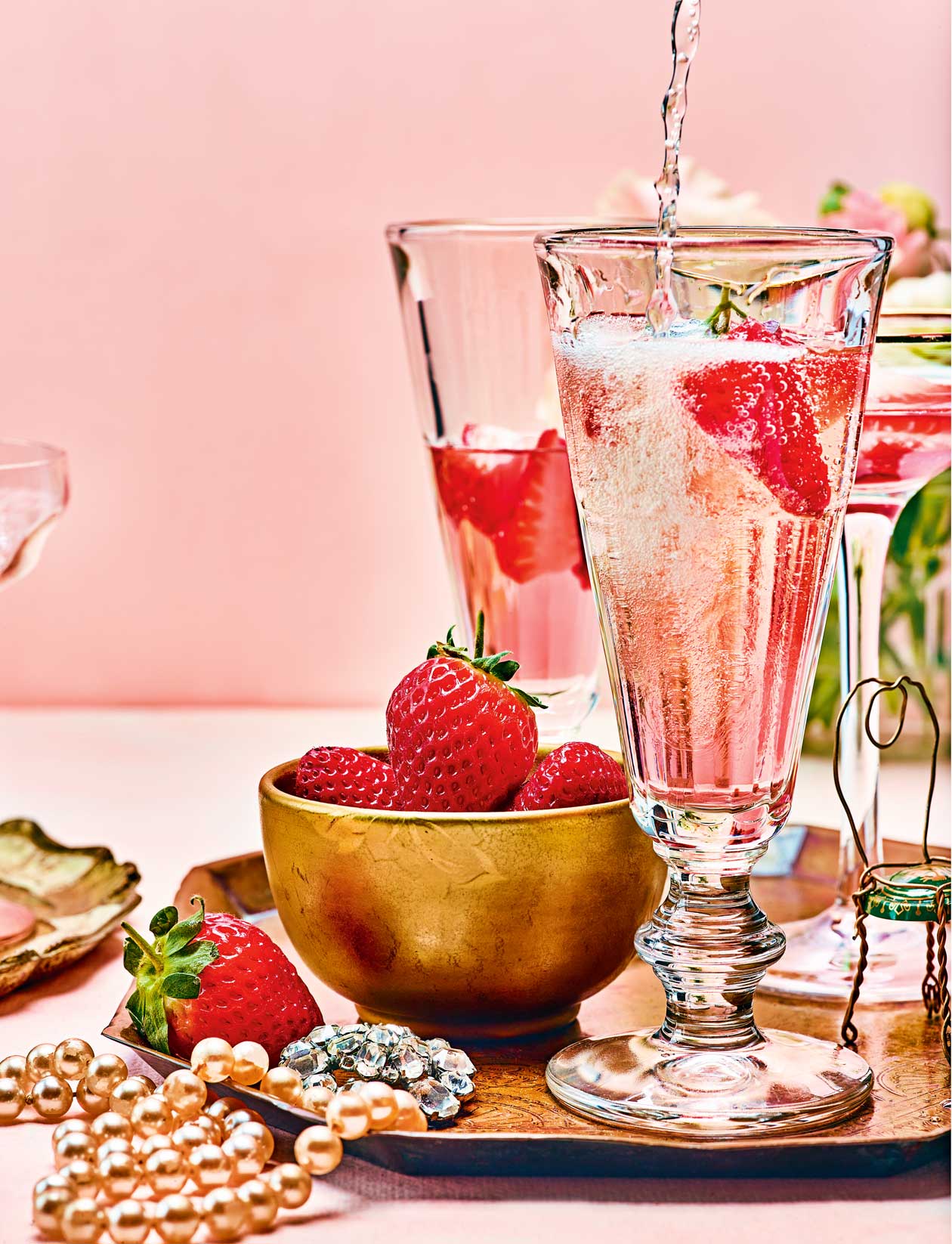 Strawberry and thyme sparkler recipe Sainsbury`s Magazine