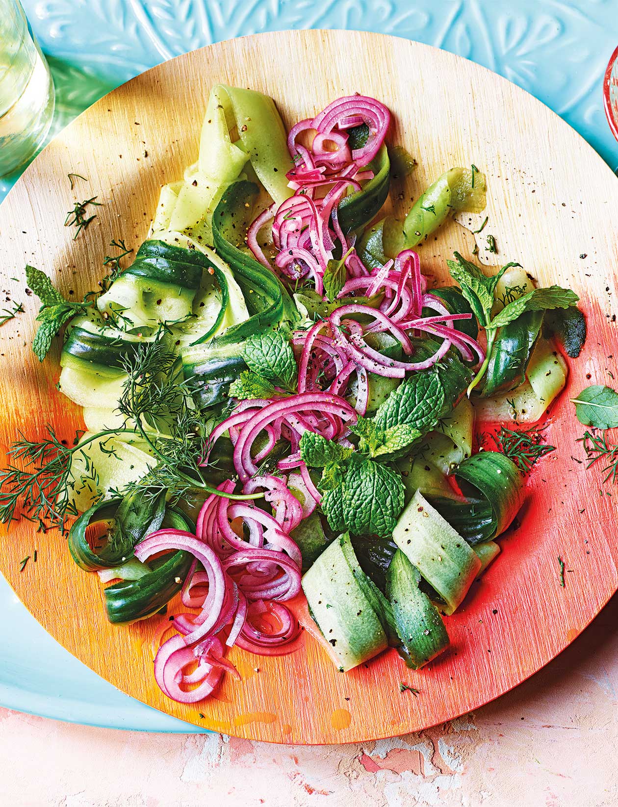 Pickled cucumber ribbons recipe | Sainsbury`s Magazine