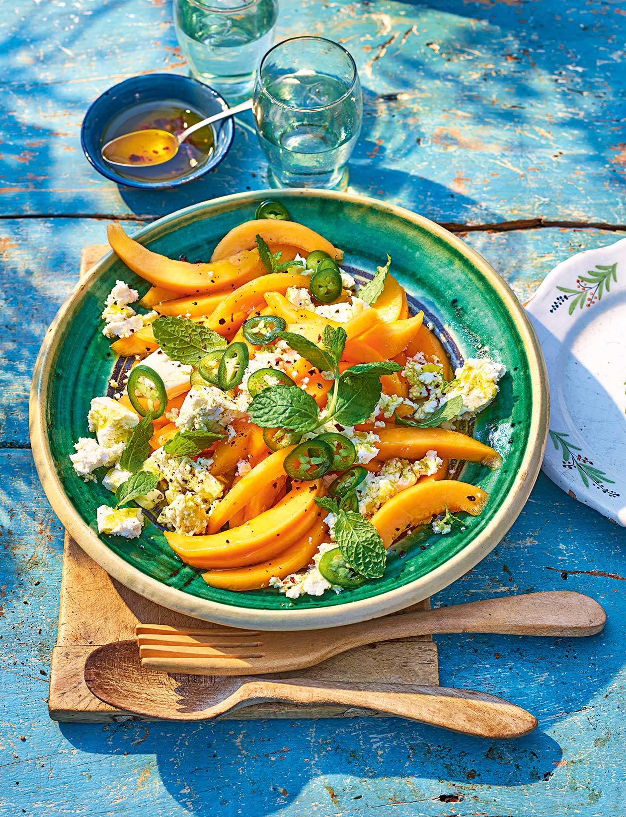 Melon, green chilli and feta salad recipe Sainsbury`s Magazine