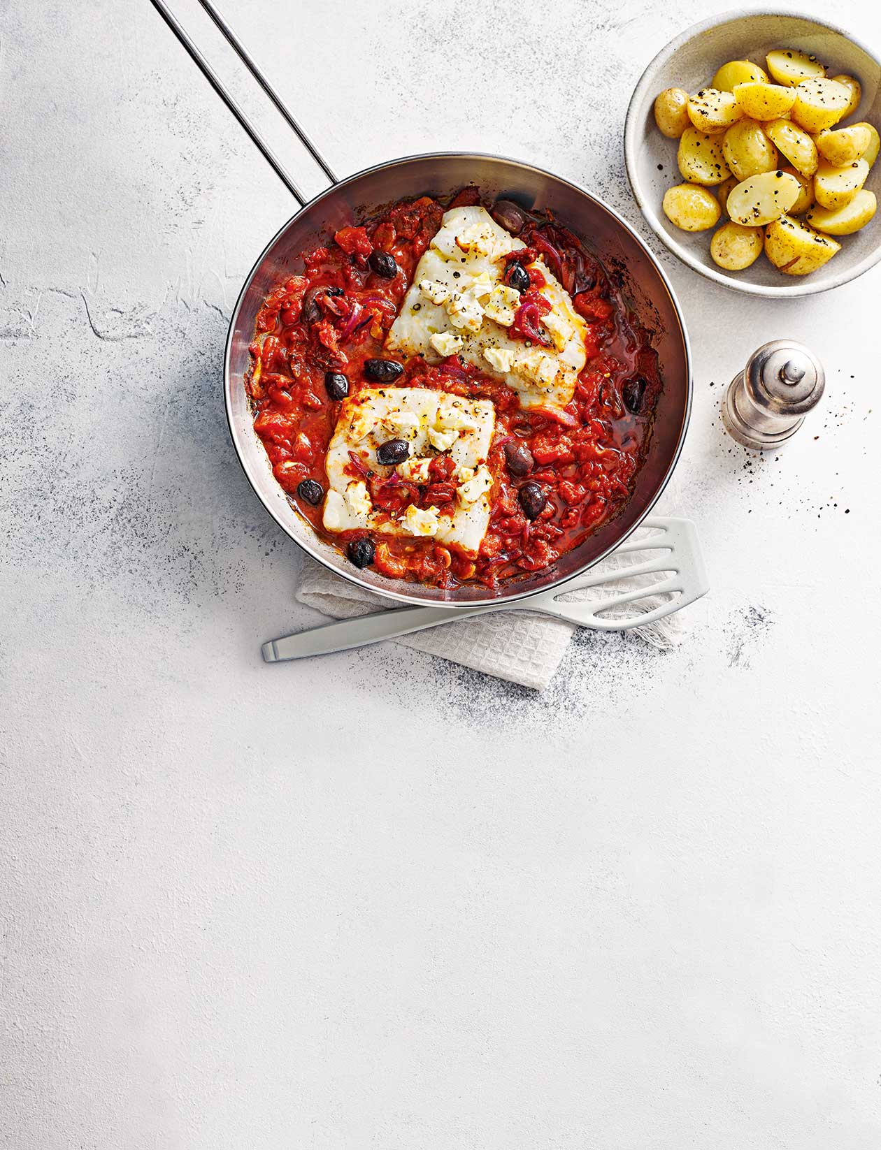 Cod saganaki recipe | Sainsbury`s Magazine Cod saganaki recipe | Sainsbury`s Magazine