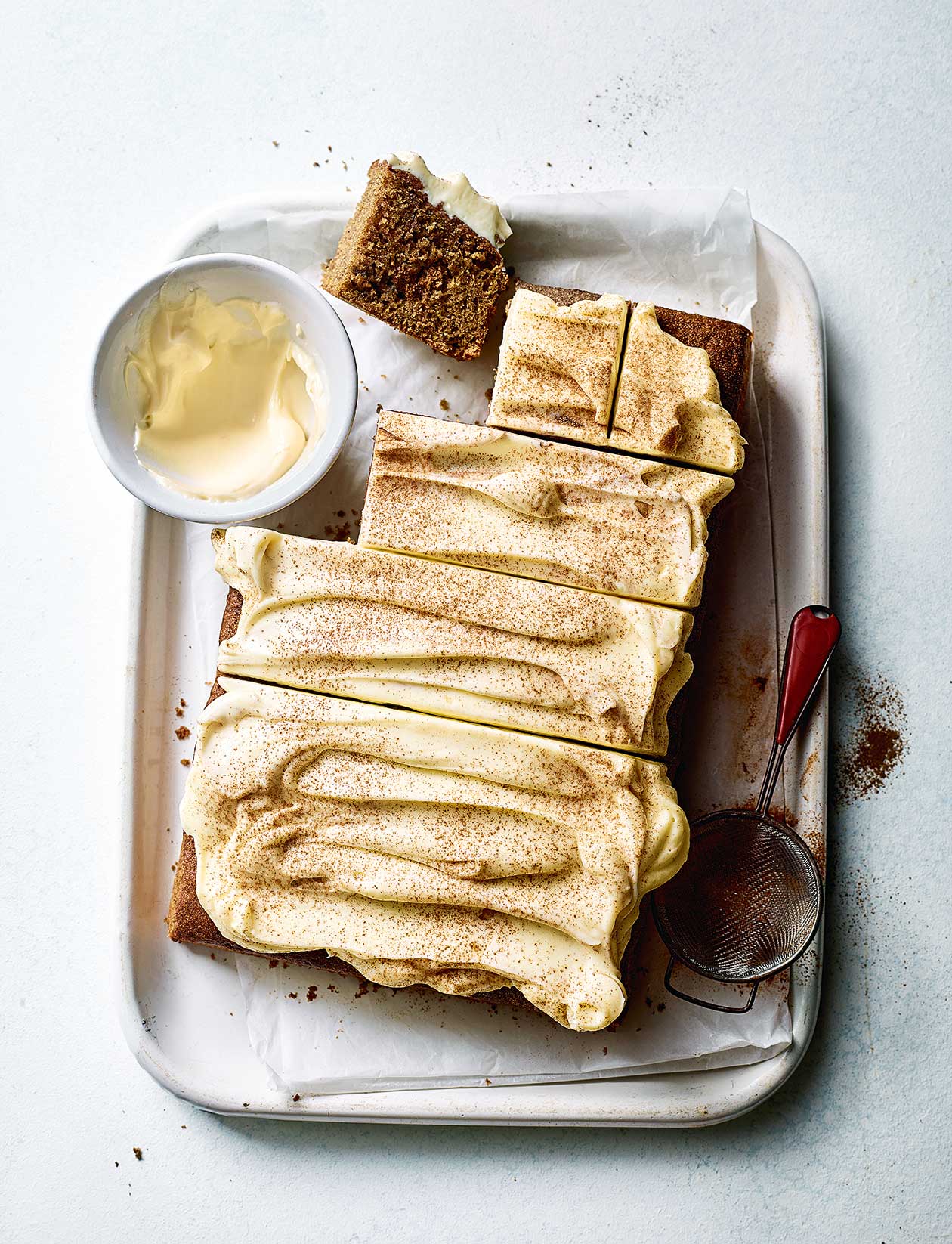 Pumpkin spice traybake cake recipe Sainsbury`s Magazine