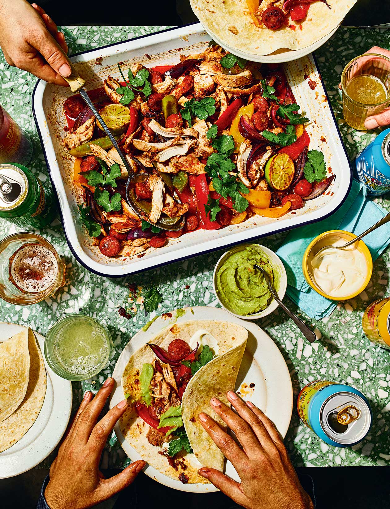 Sheet pan fajitas Sainsbury`s Magazine