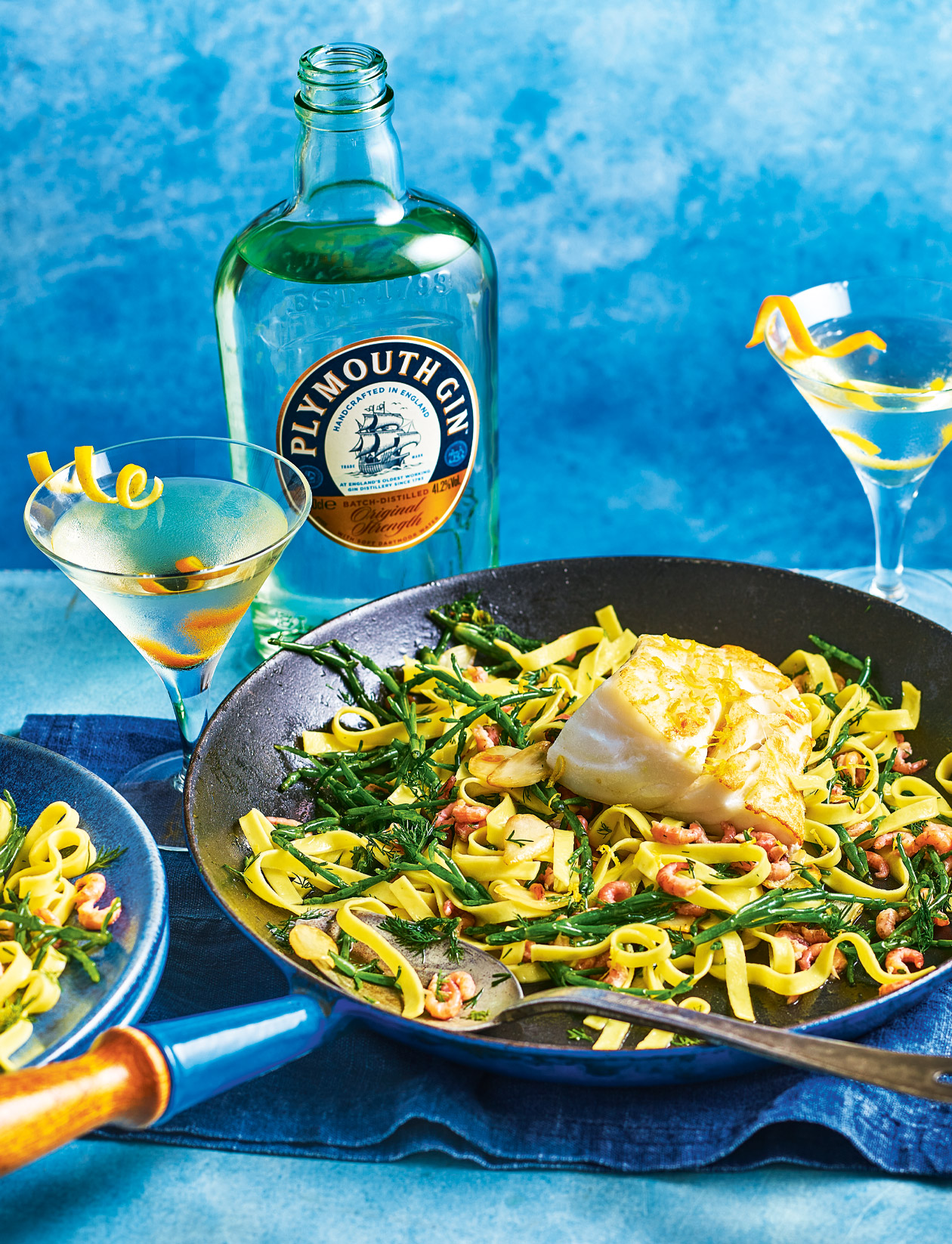 Sponsored: Roast cod with brown shrimp and samphire tagliatelle ...