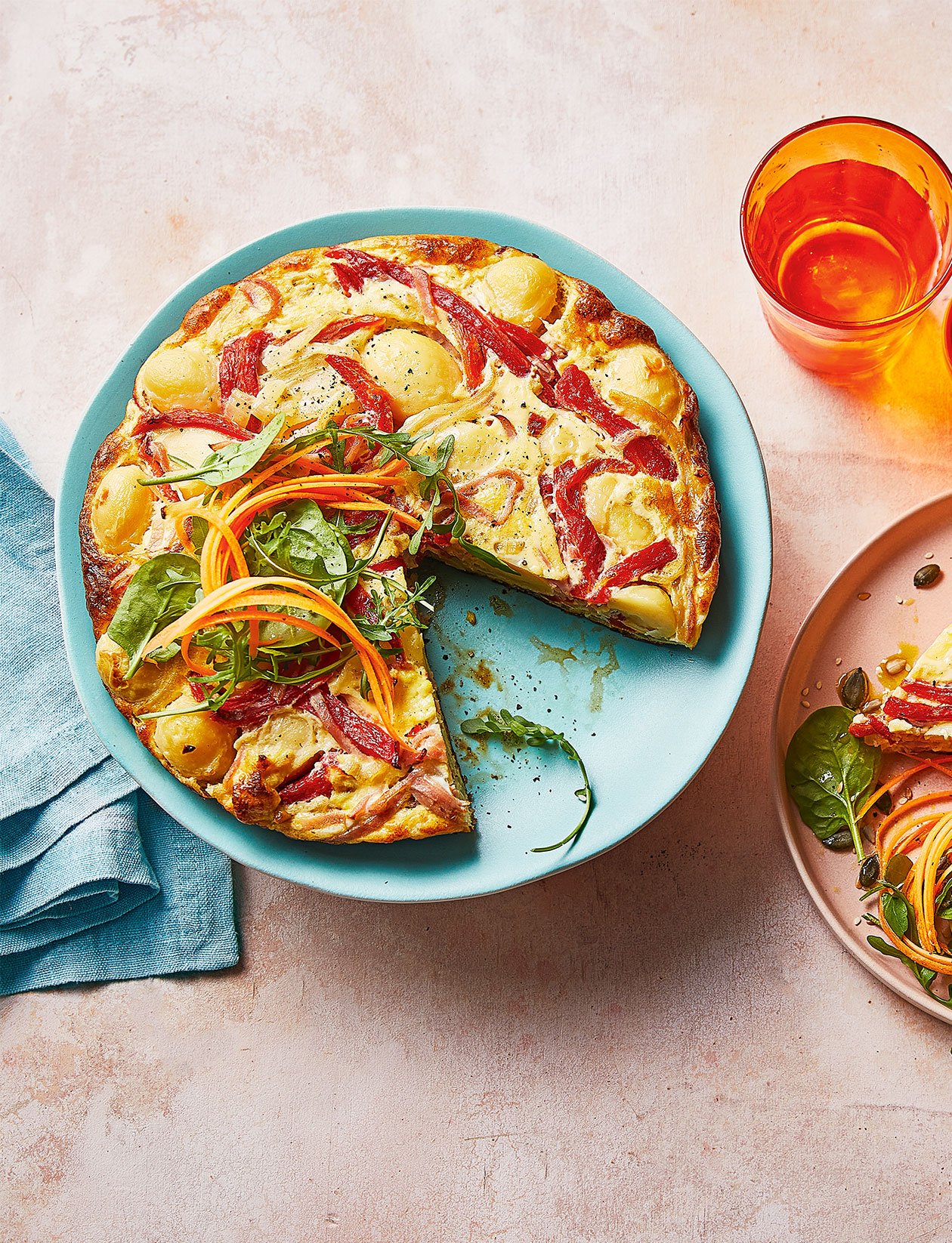 Ham and roasted pepper tortilla recipe Sainsbury`s Magazine