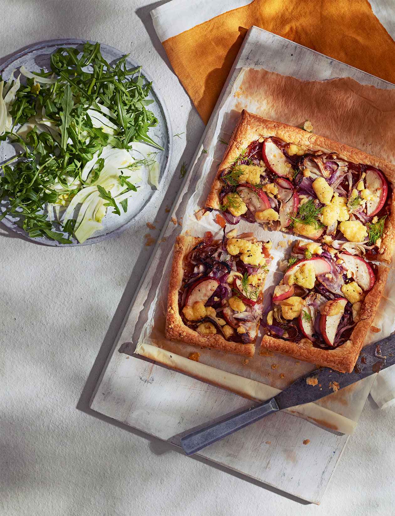 Wensleydale and apple tart with salad recipe | Sainsbury`s Magazine