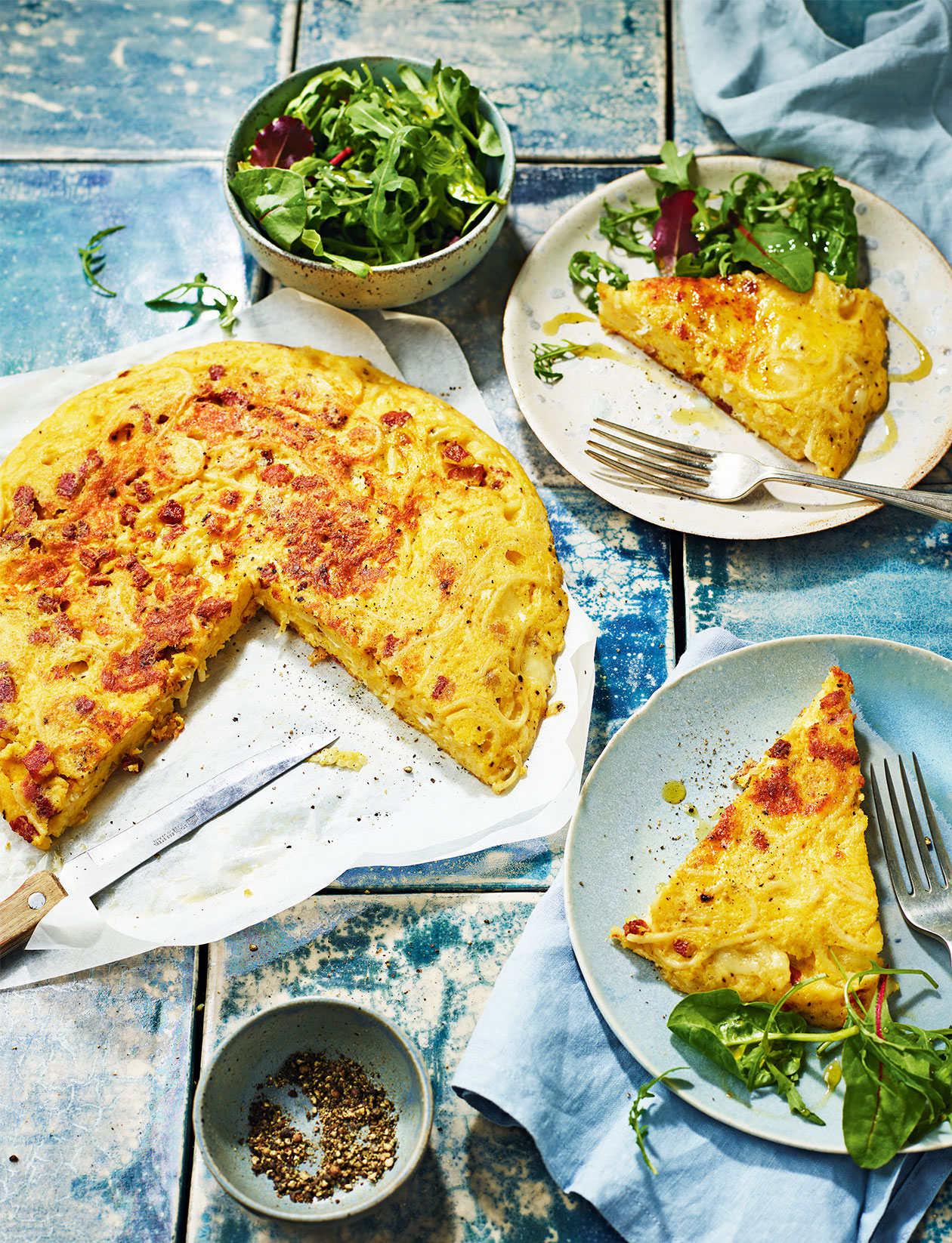 Pasta frittata recipe Sainsbury`s Magazine