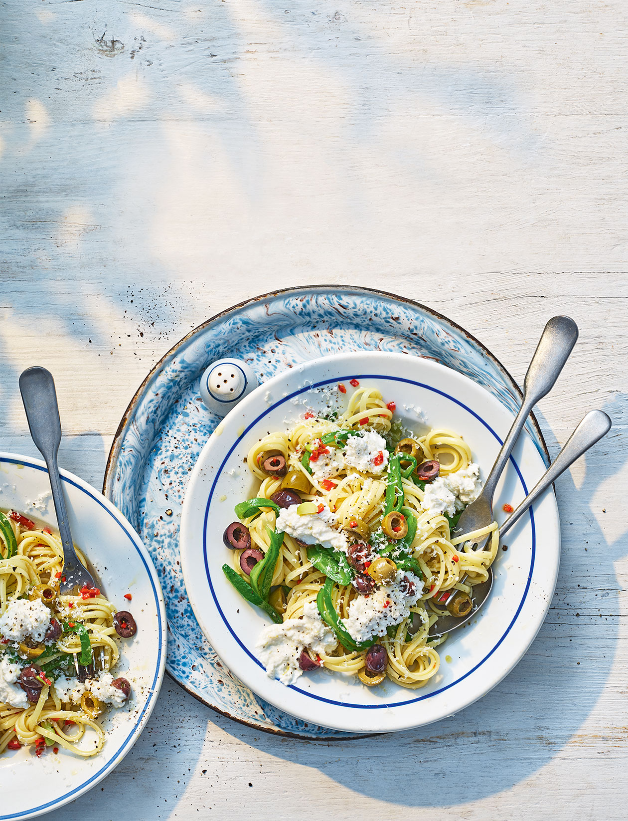 Runner bean lingunie with ricotta recipe | Sainsbury`s Magazine