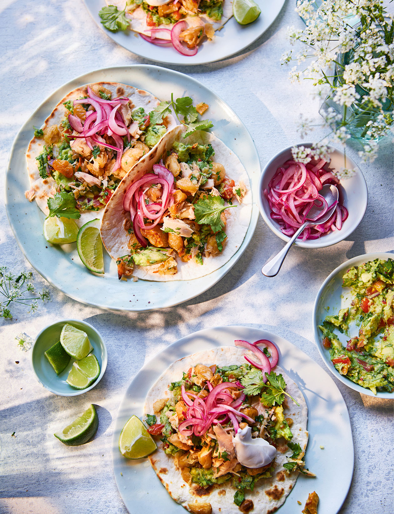 Tuna and crispy bean tacos recipe | Sainsbury`s Magazine