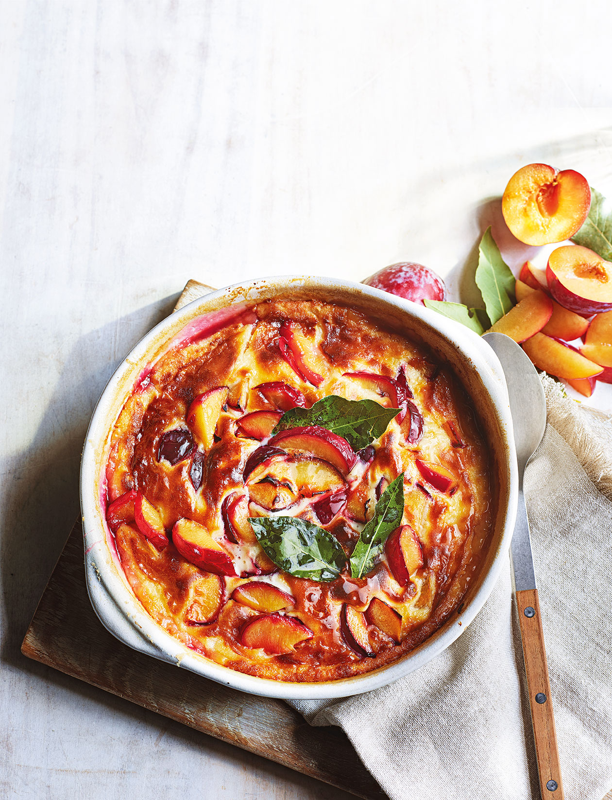 Plum and bay clafoutis recipe | Sainsbury`s Magazine