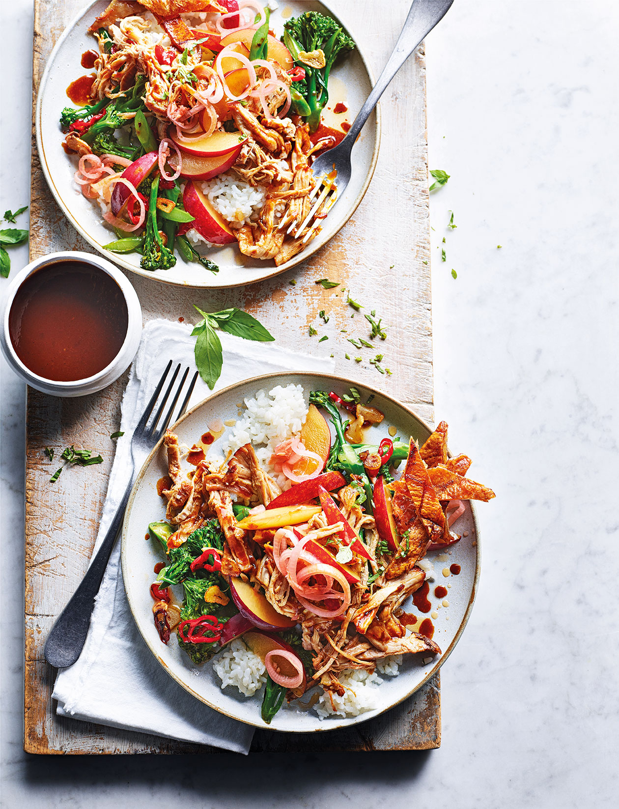 Slow-roast pork belly with pickled plums recipe | Sainsbury`s Magazine