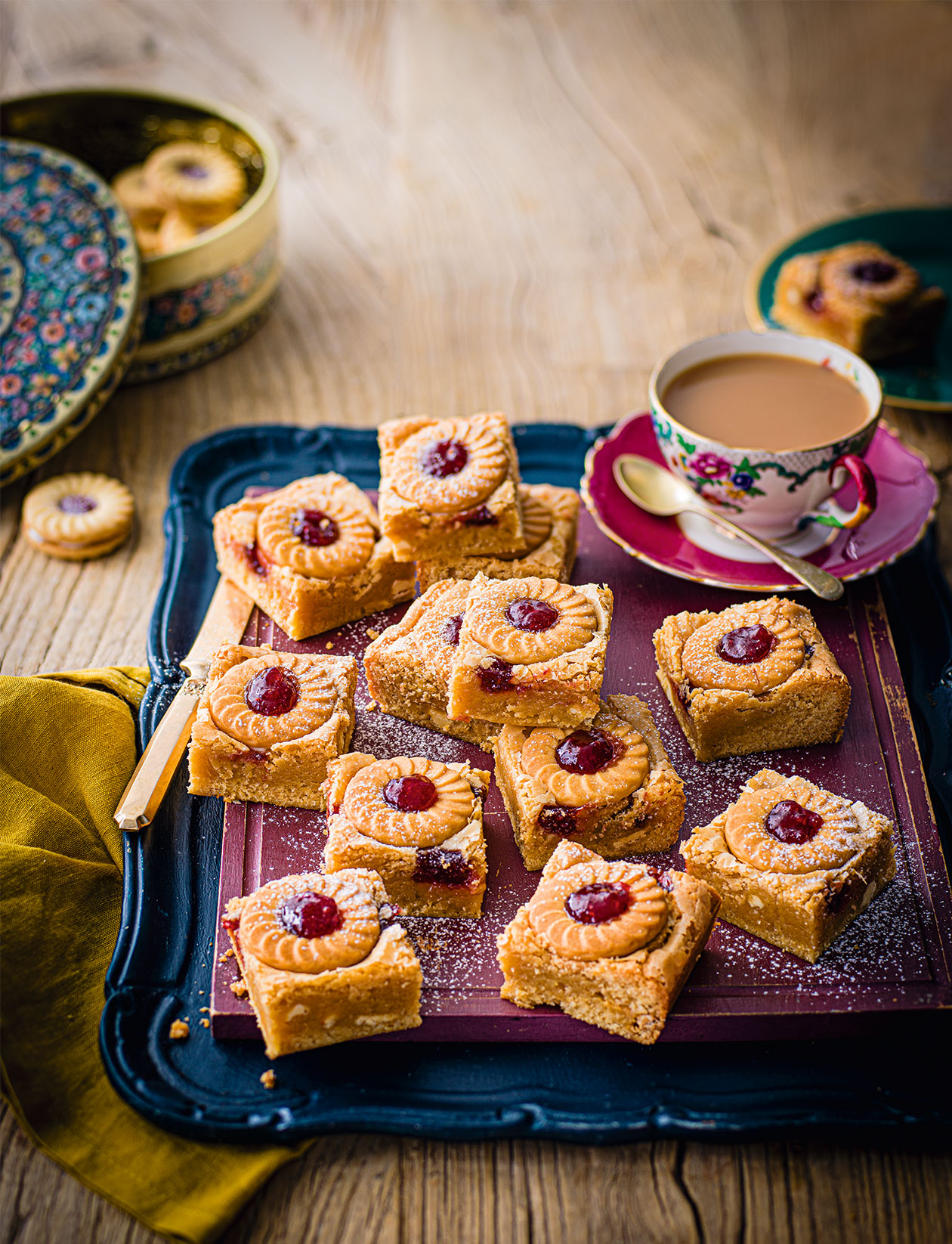 Jammie dodger blondies recipe | Sainsbury`s Magazine