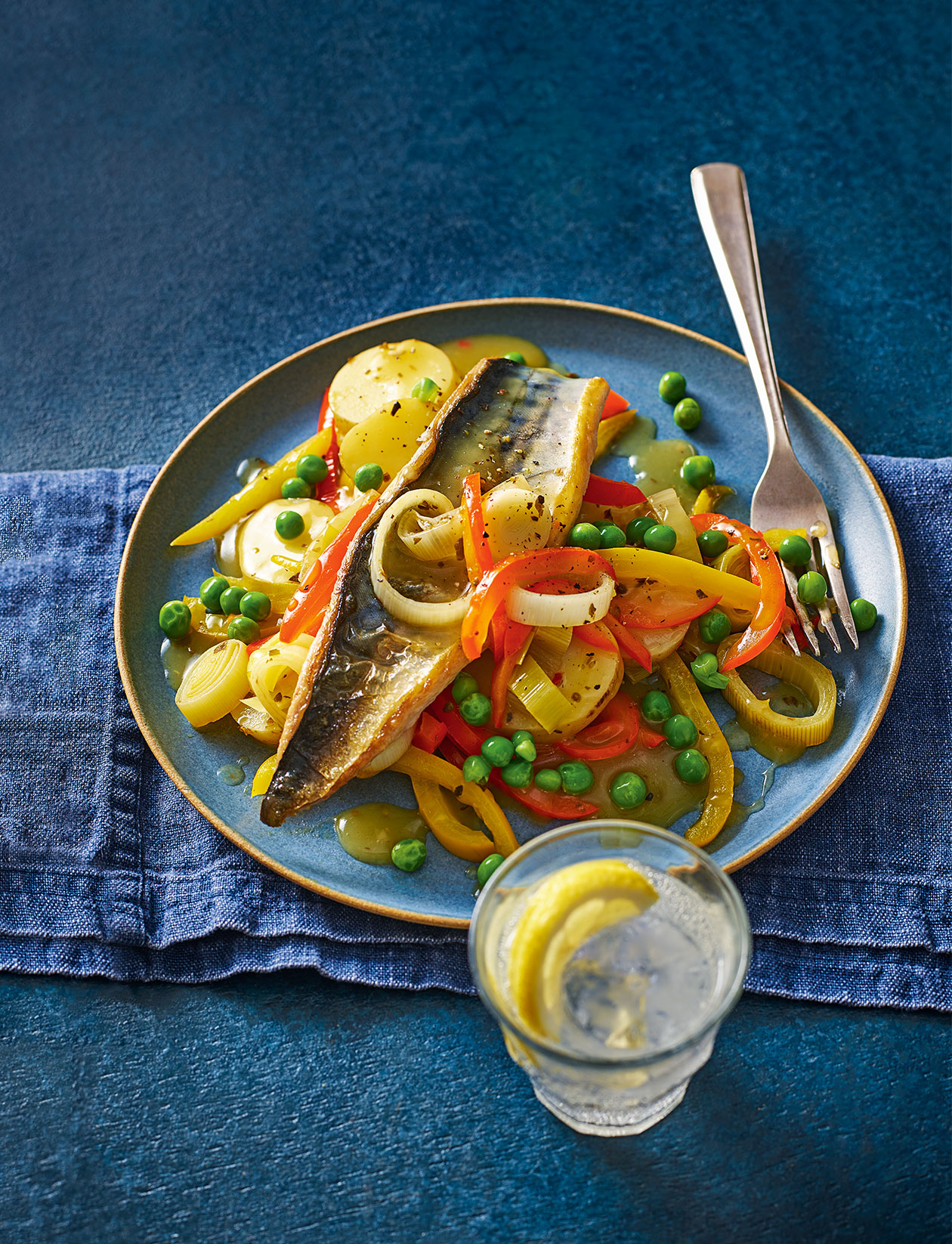 Mackerel with braised veg recipe | Sainsbury`s Magazine